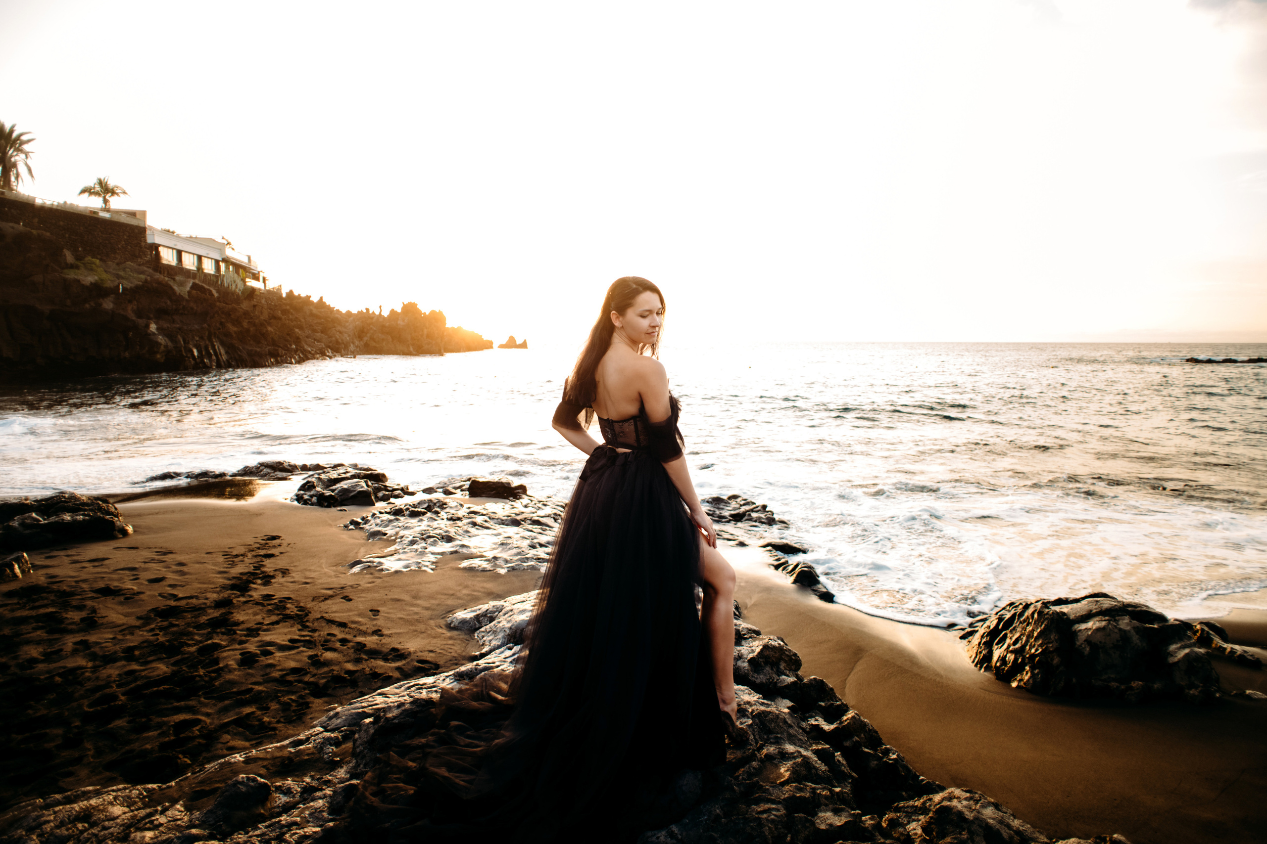 Anastasia. Black black mood. Wedding family photographer Alicante Benidorm Valencia Costa Blanca