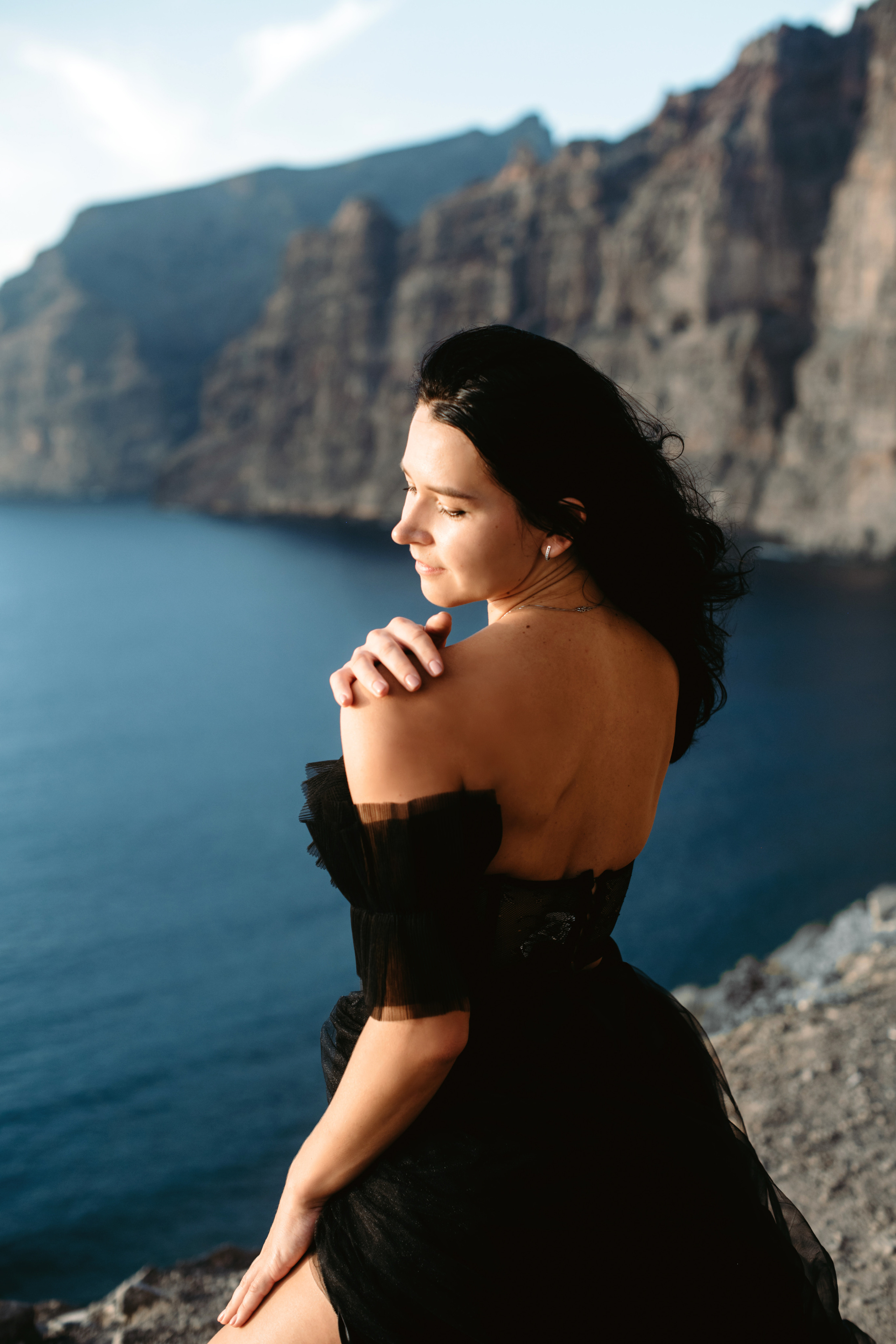 Anastasia. Black black mood. Wedding family photographer Alicante Benidorm Valencia Costa Blanca