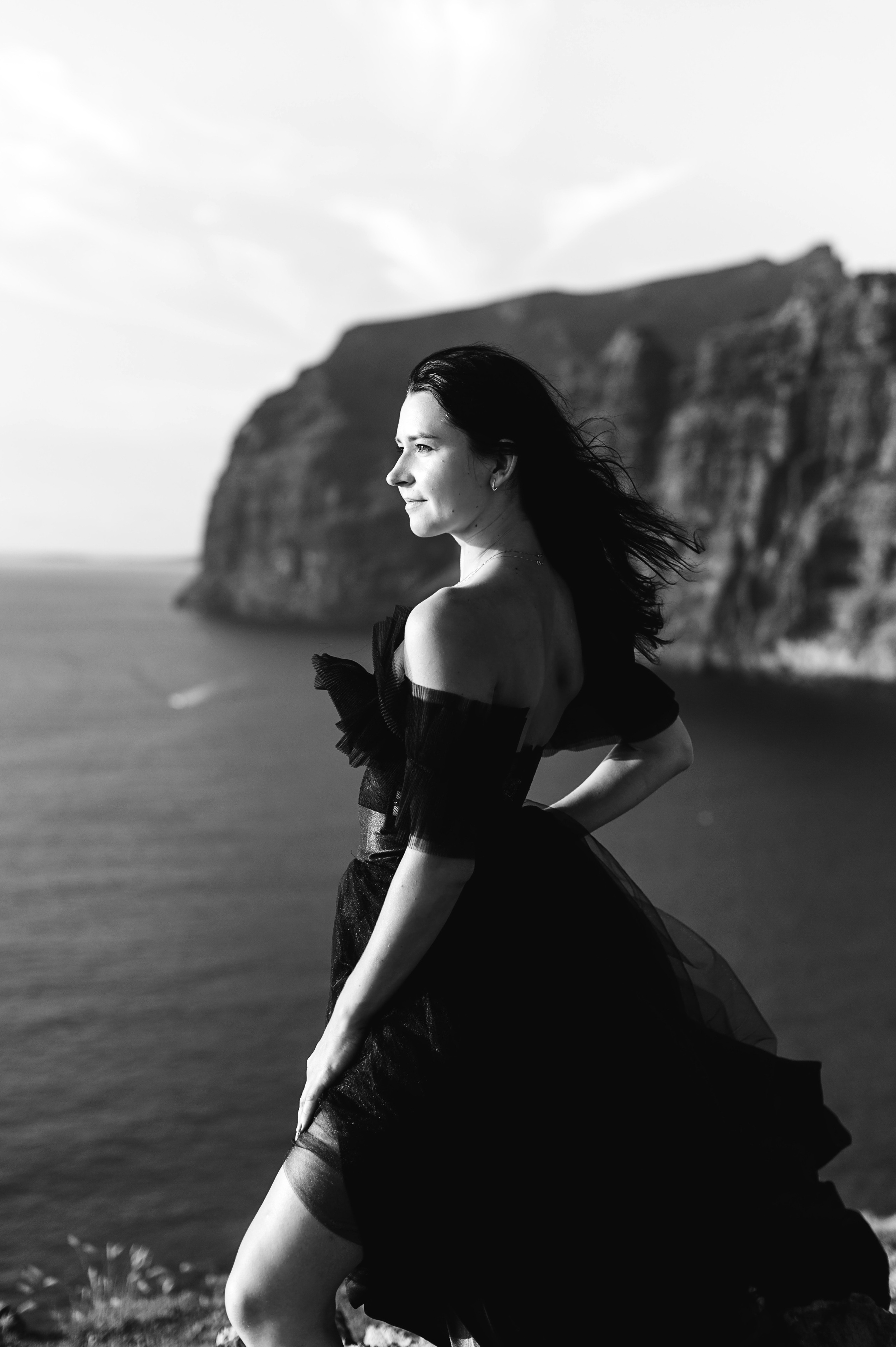 Anastasia. Black black mood. Wedding family photographer Alicante Benidorm Valencia Costa Blanca