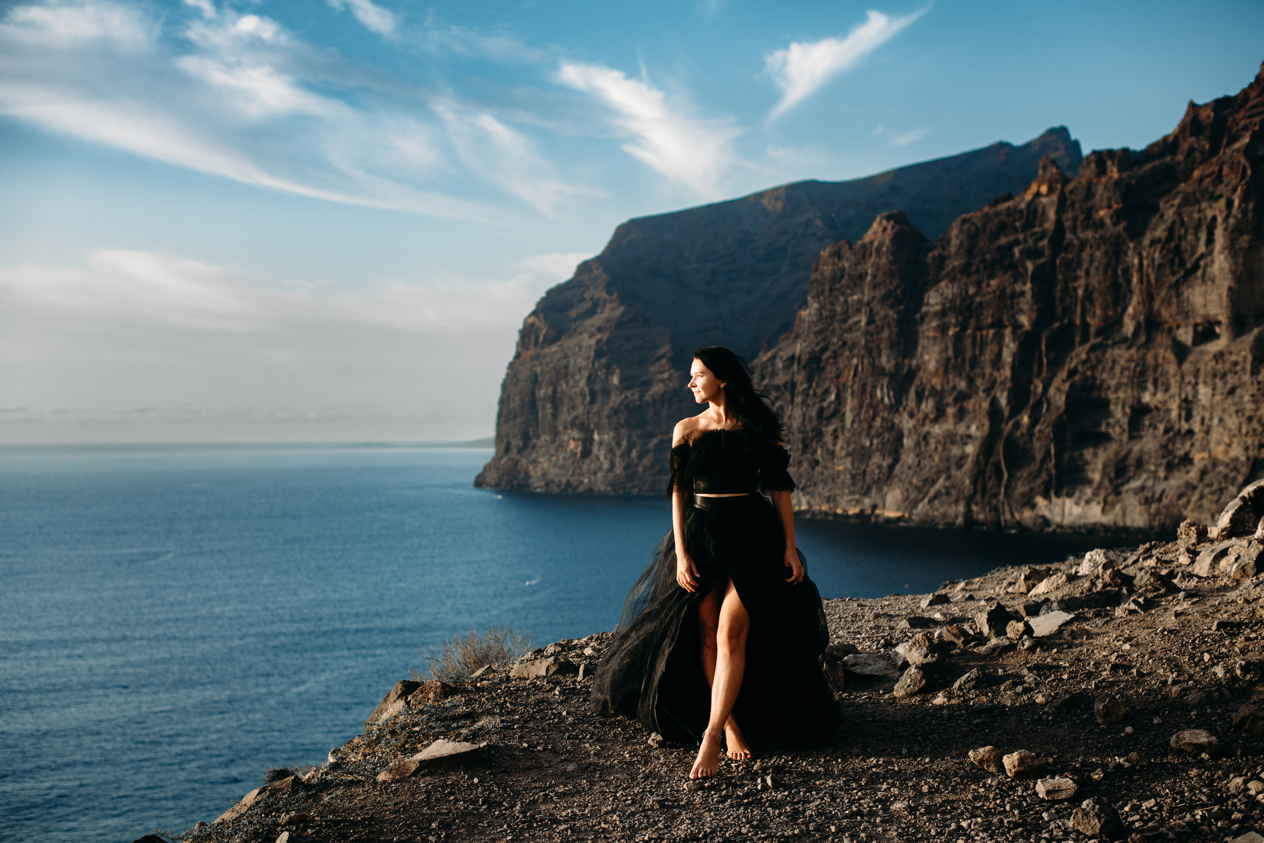 Anastasia. Black black mood. Wedding family photographer Alicante Benidorm Valencia Costa Blanca