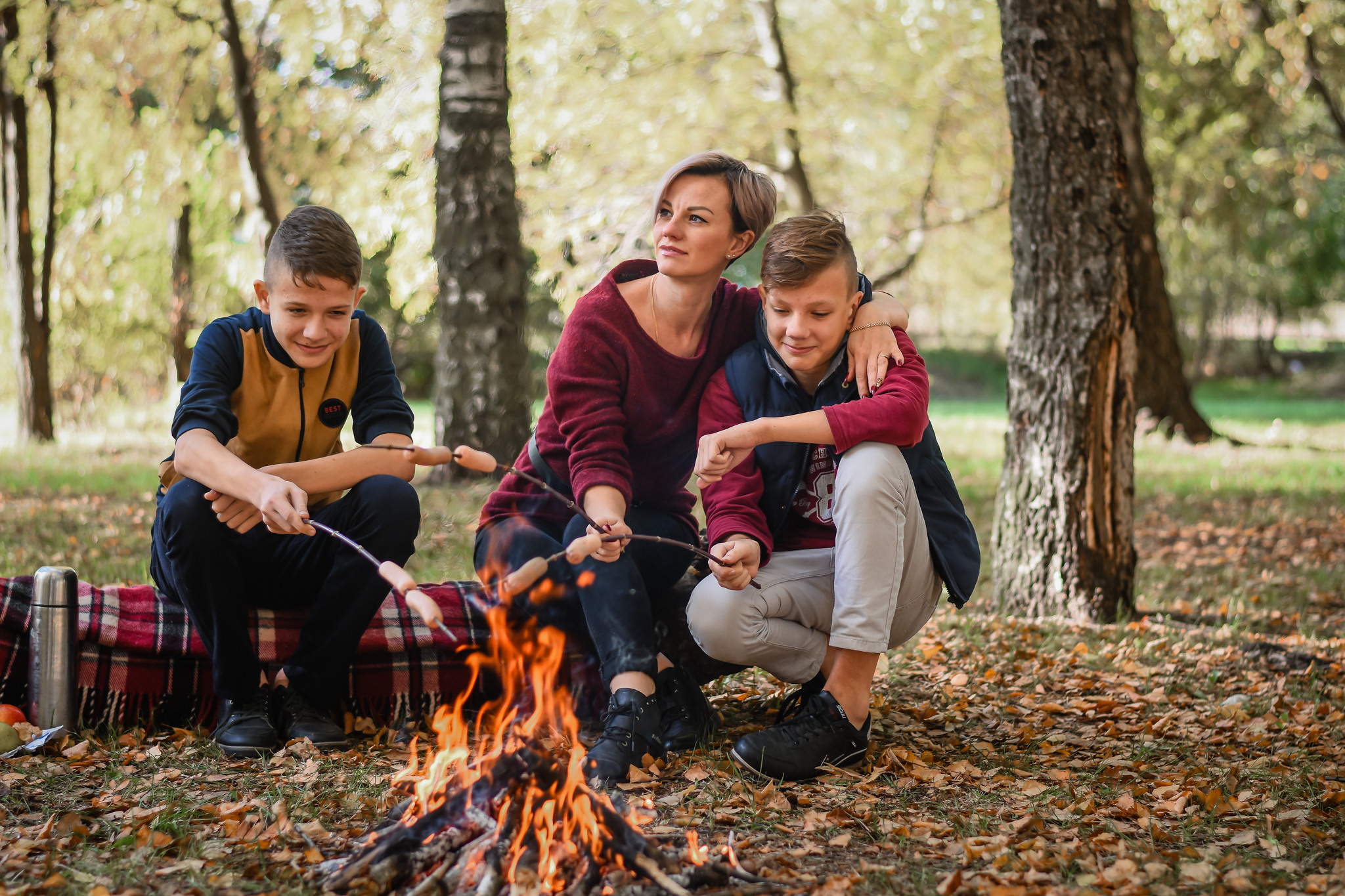 Посиделки у костра. Детский и семейный фотограф Алёна Васильева