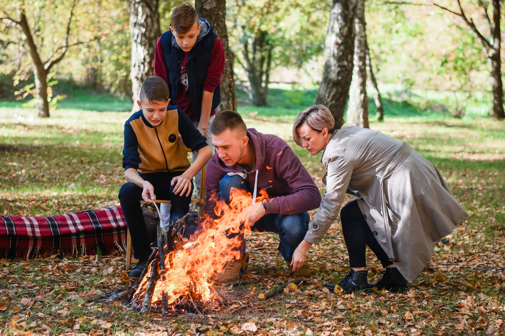 Посиделки у костра. Детский и семейный фотограф Алёна Васильева