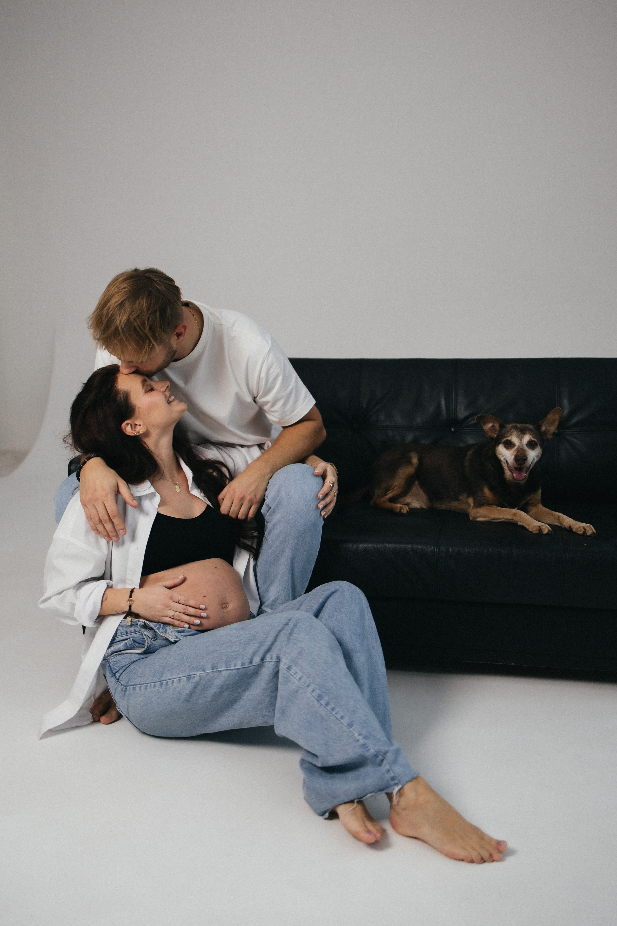 Sesja ciążowa w studiu. Fotograf Poznań