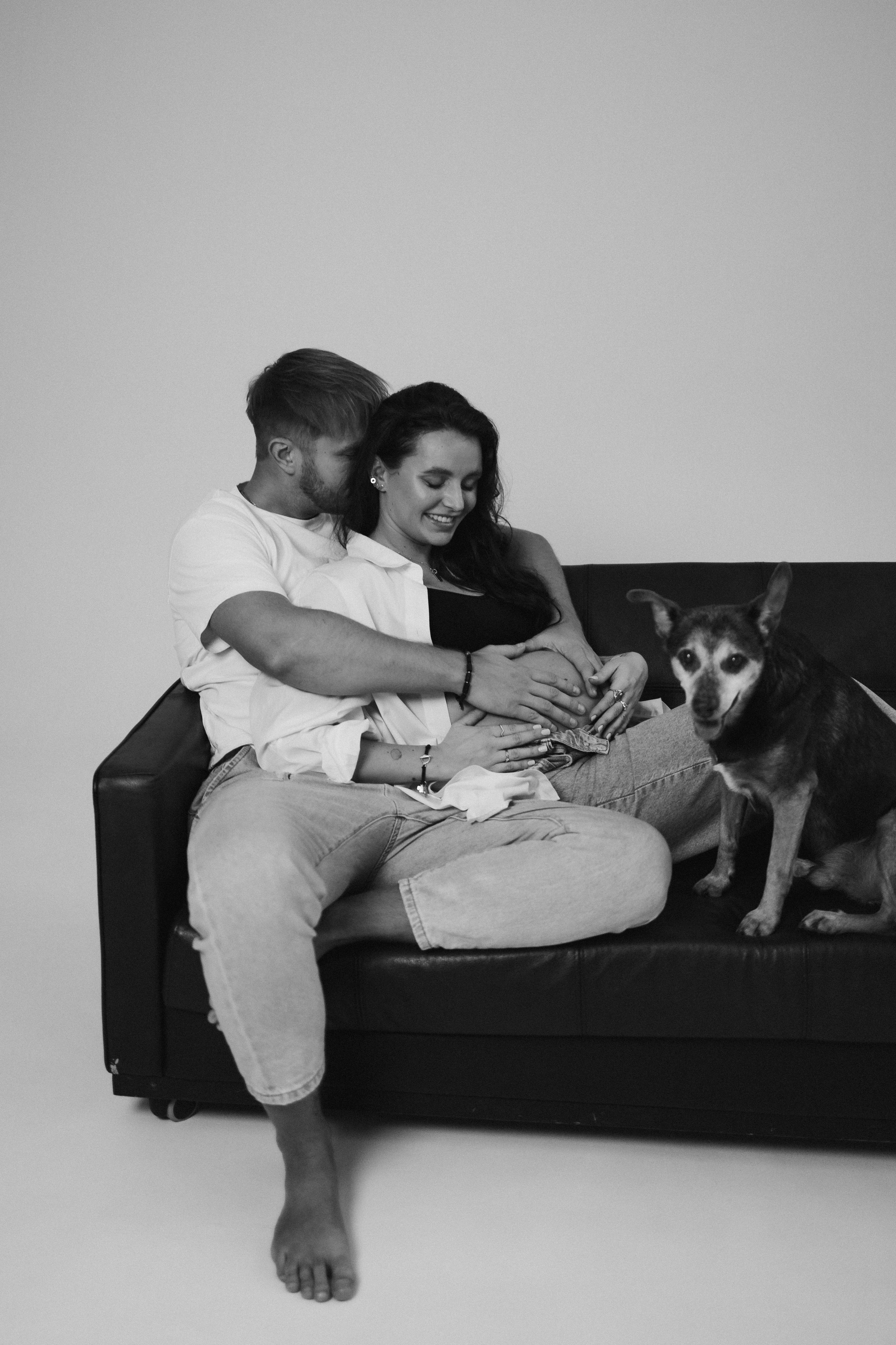 Sesja ciążowa w studiu. Fotograf Poznań