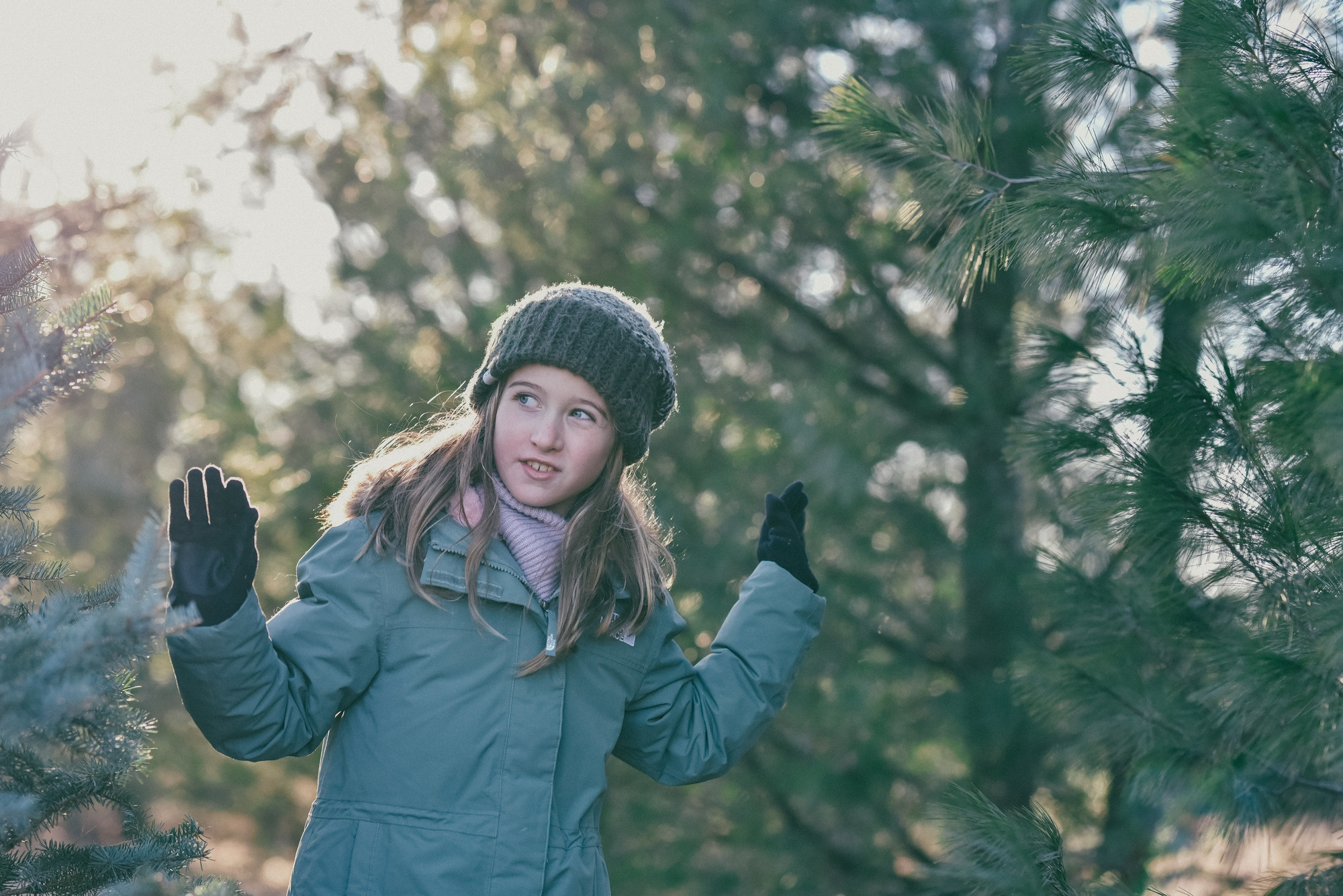 Christmas photo session, tree farm Ontario. Photographer Katia Velich Toronto Oakville GTA