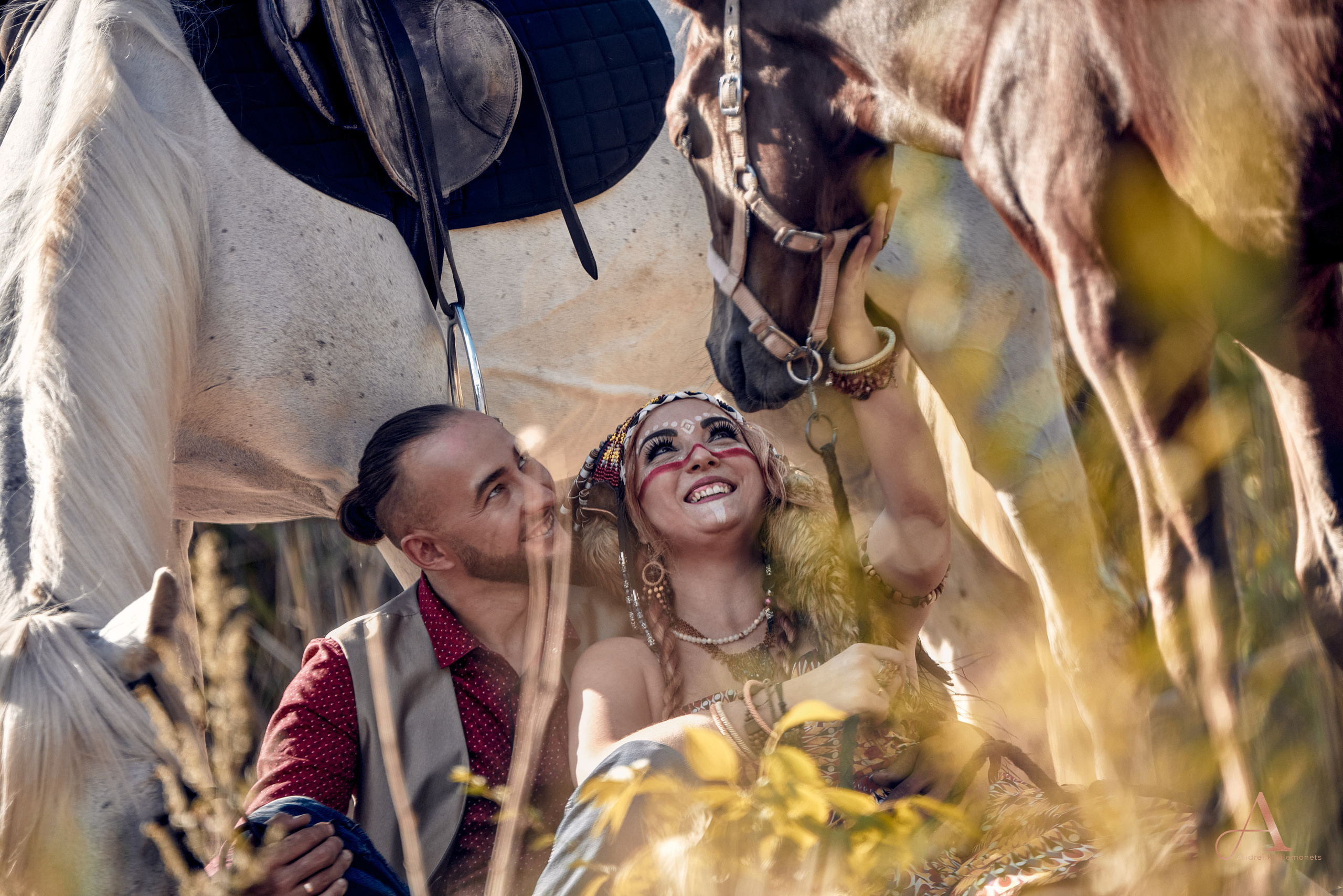 Фотосессия на природе с животными.