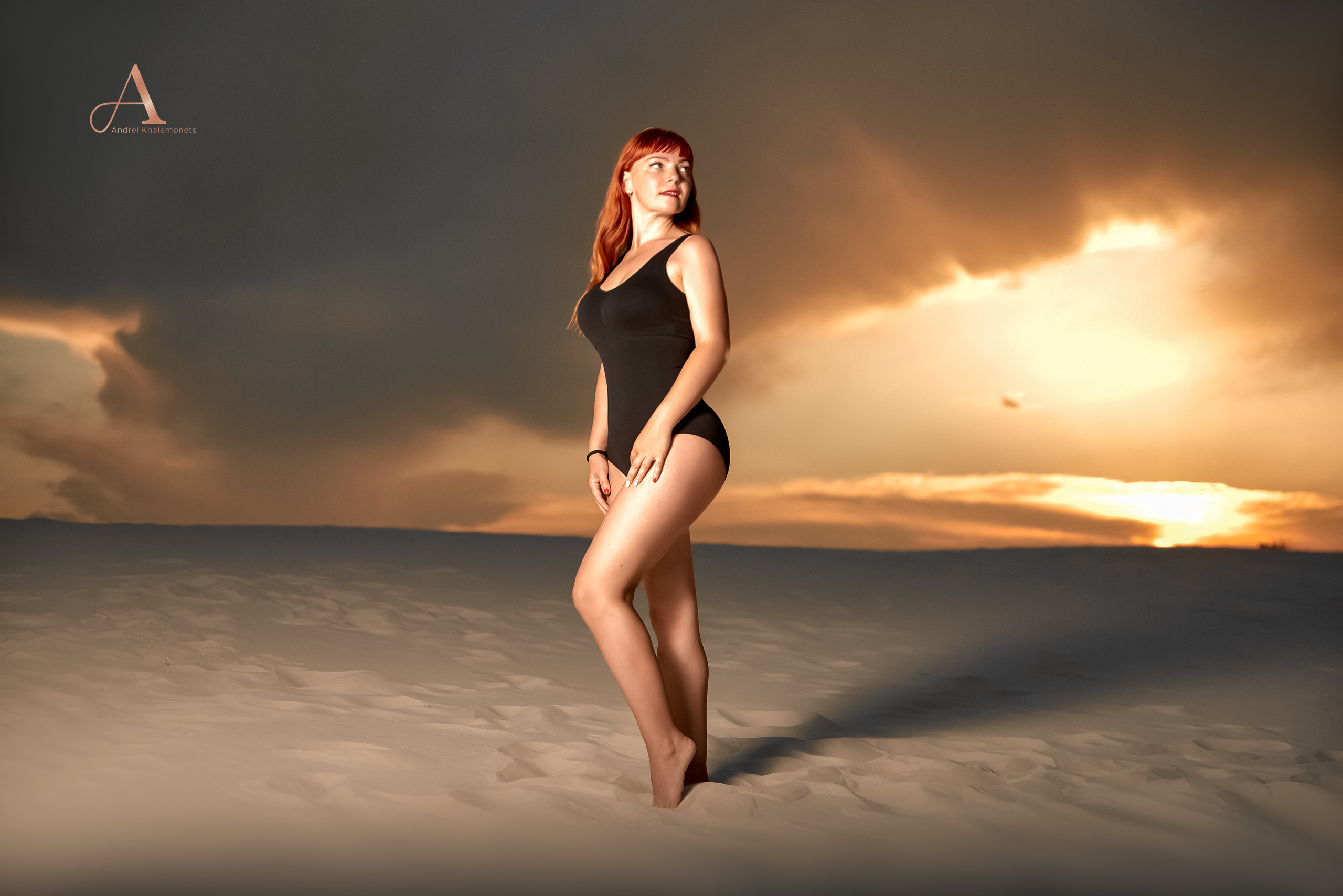 Фотосессия Мальдивы девушка в черном боди закат  Профессиональный фотограф Халемонец Андрей Кривой Рог, Днепр, Украина.
