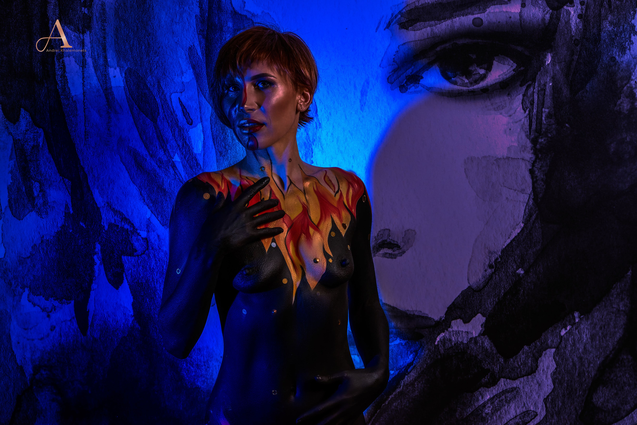 Эротическая боди арт фотография.