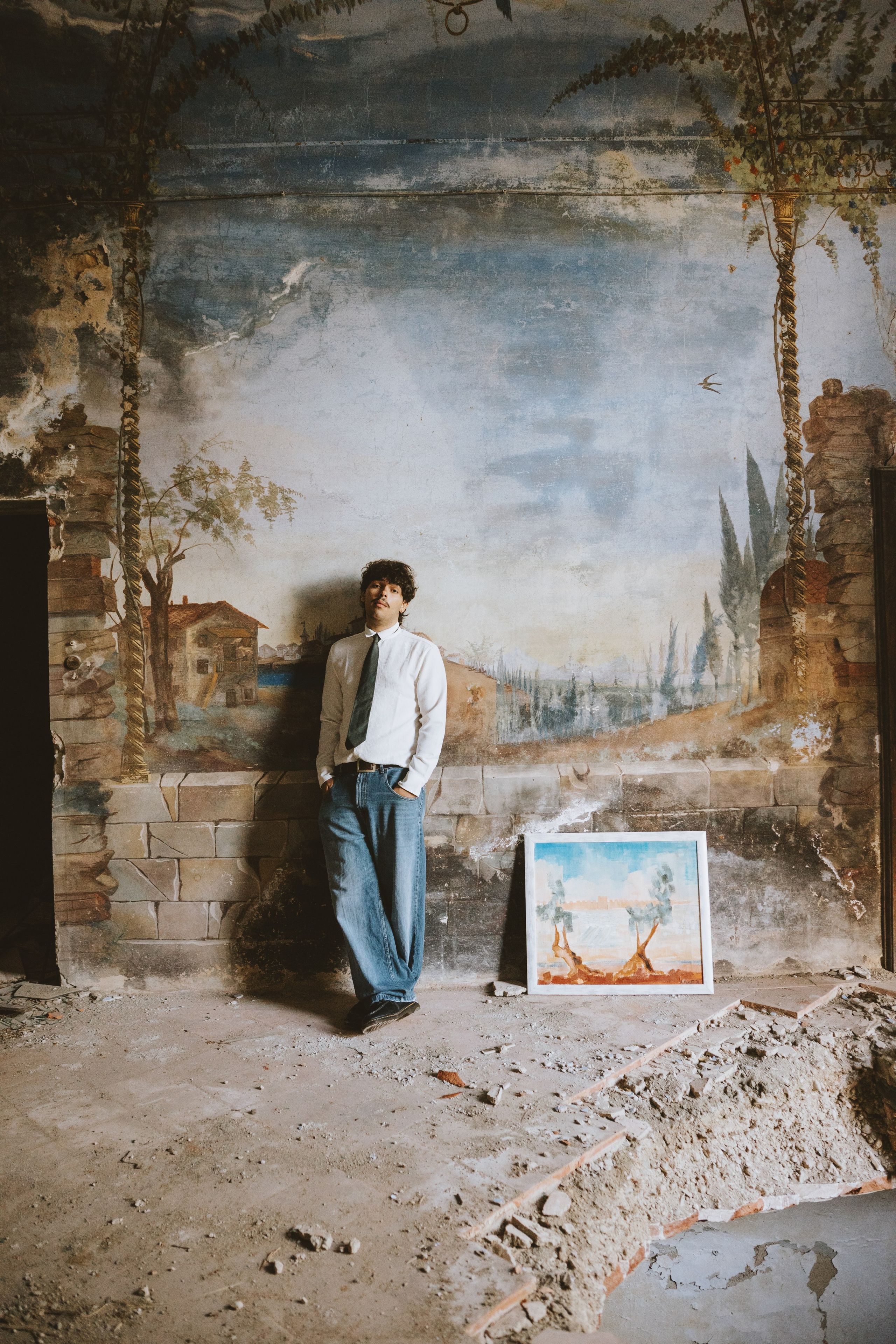 Cinematic Portraits in Prato | Abandoned Villa Musician Session. Wedding Photographer in Florence, Pisa & Tuscany | Candid & Elegant Photography in Italy