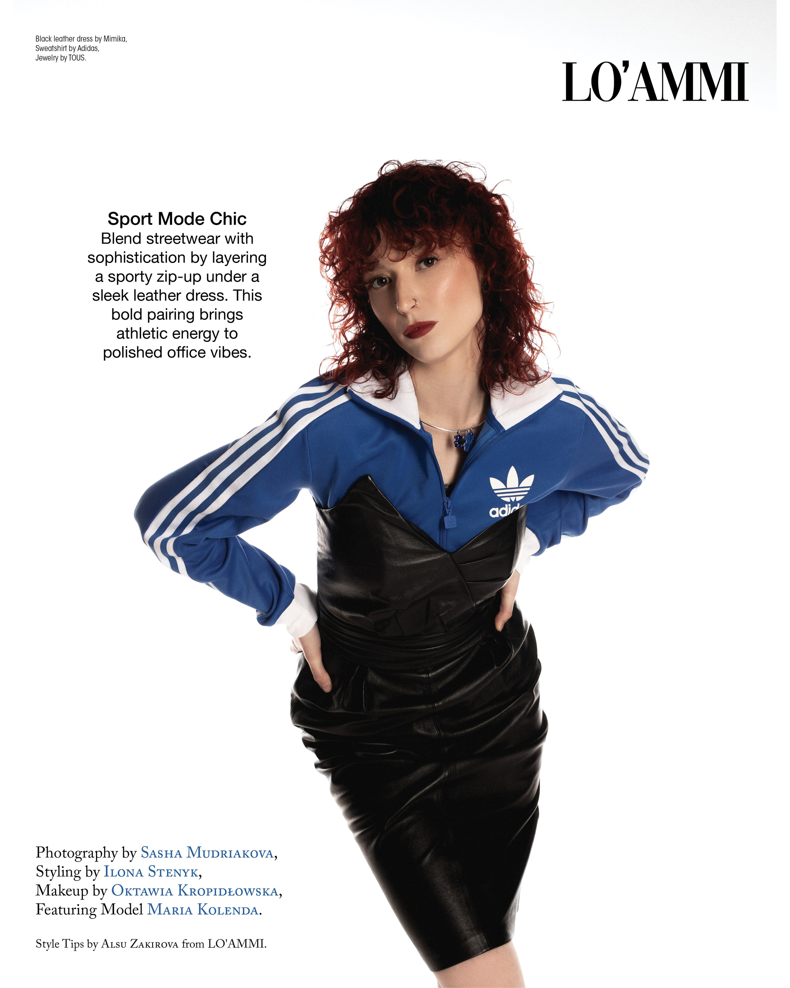 Zdjęcia wykonała Sasha Mudriakova, modelka Maria Kolenda, makijaż Oktawia Kropidłowska. W stylizacjach wykorzystałam upcykling, vintage in polskie marki - Mimika Leather Designer, Wild Black Wood, Rest Factory oraz biżuterię marki TOUS