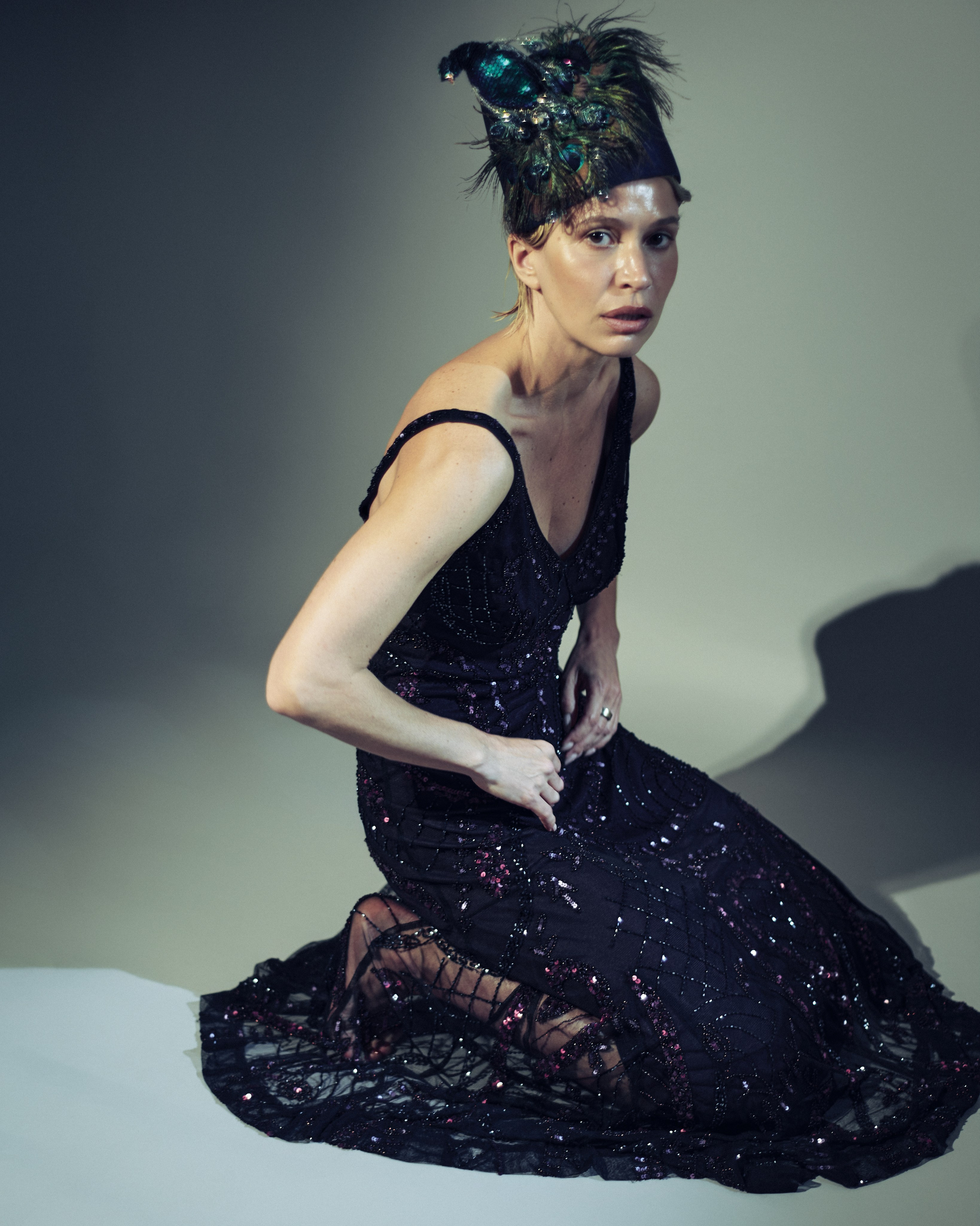 Creative styling and handmade headpiece by a Tallinn stylist
