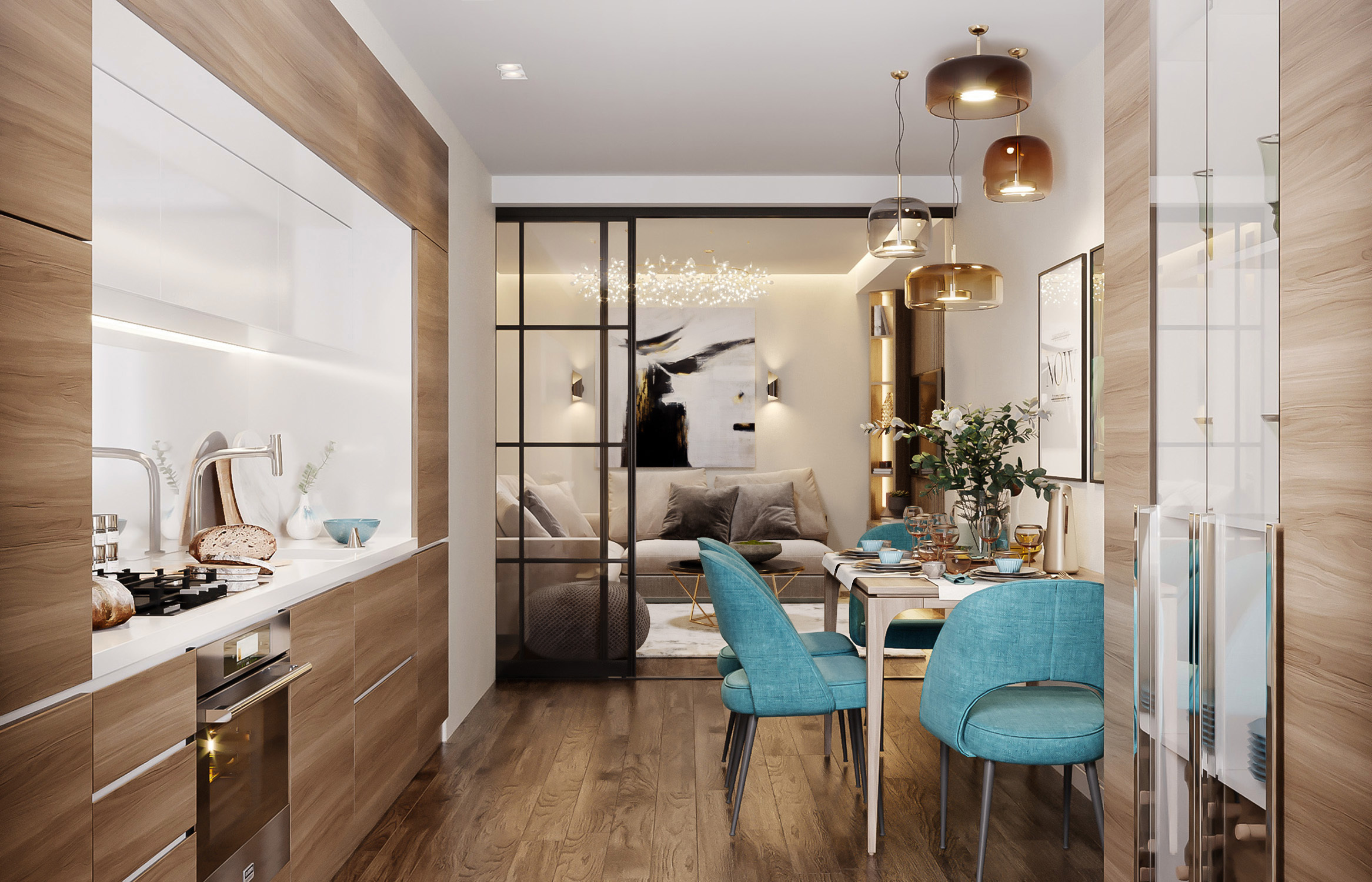 ЖК ДОЛИНА РОЗ 82 м². Студия Интерьерного Дизайна Artis Interiors