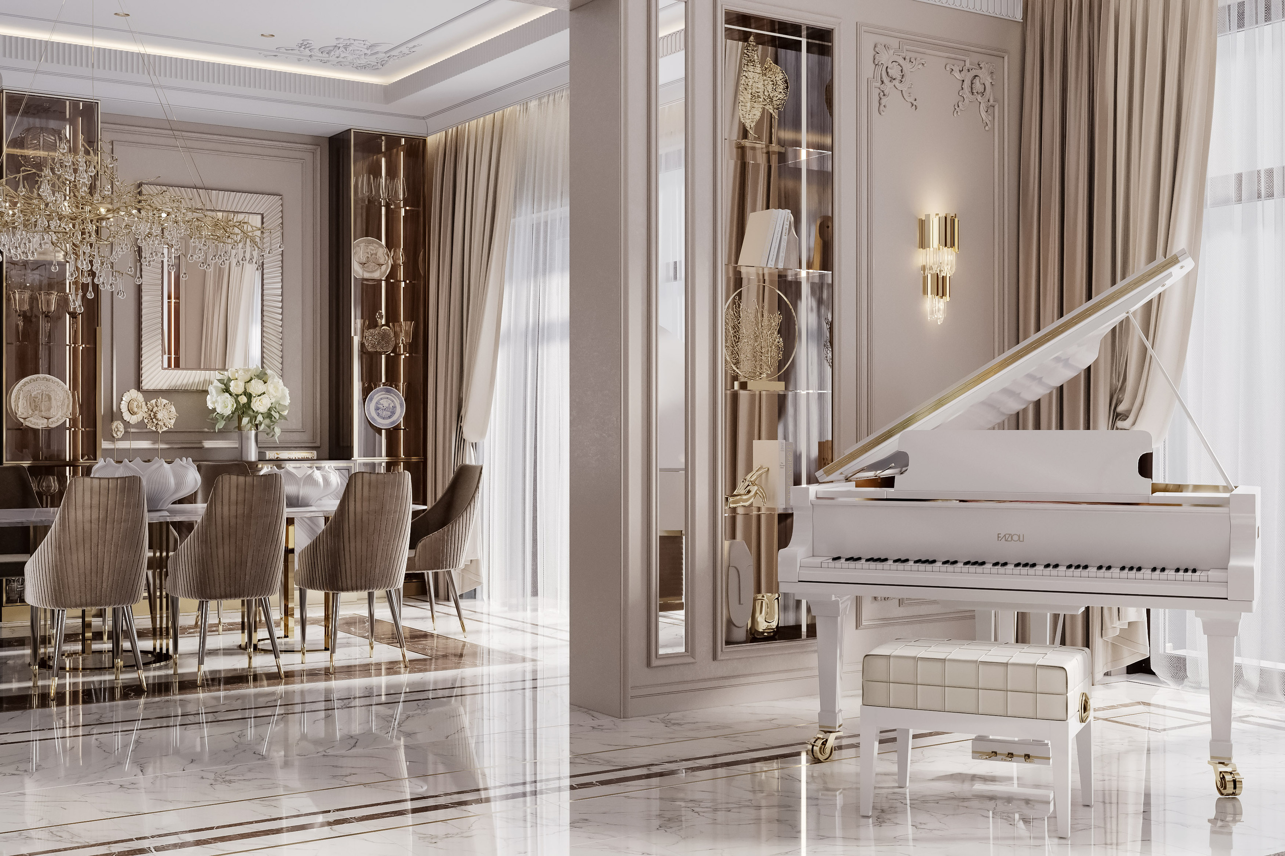 РУБЛЁВКА 500 м². Студия Интерьерного Дизайна Artis Interiors