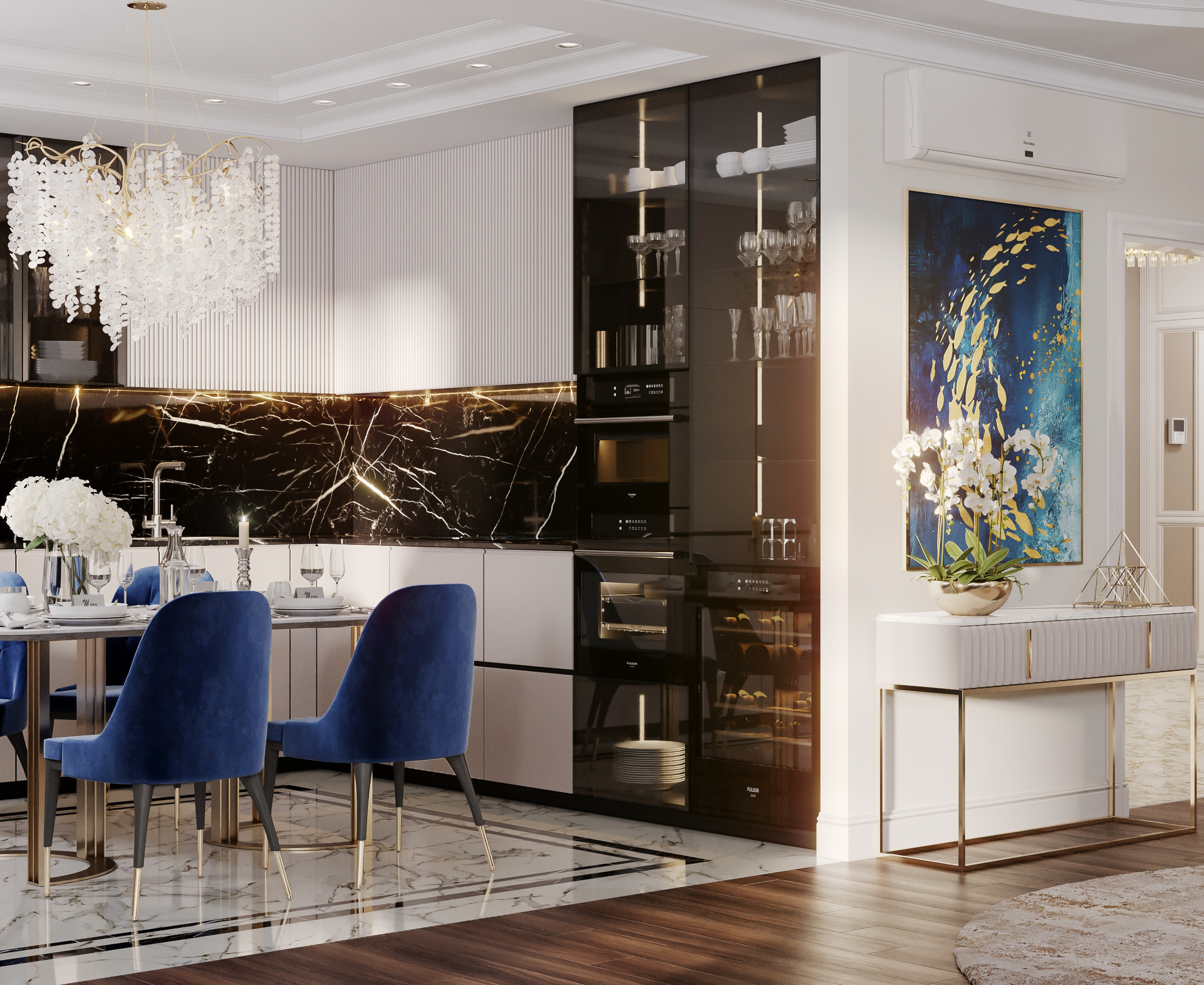 ЖК АВЕНЮ 157 м² ПОДОЛЬСК. Студия Интерьерного Дизайна Artis Interiors