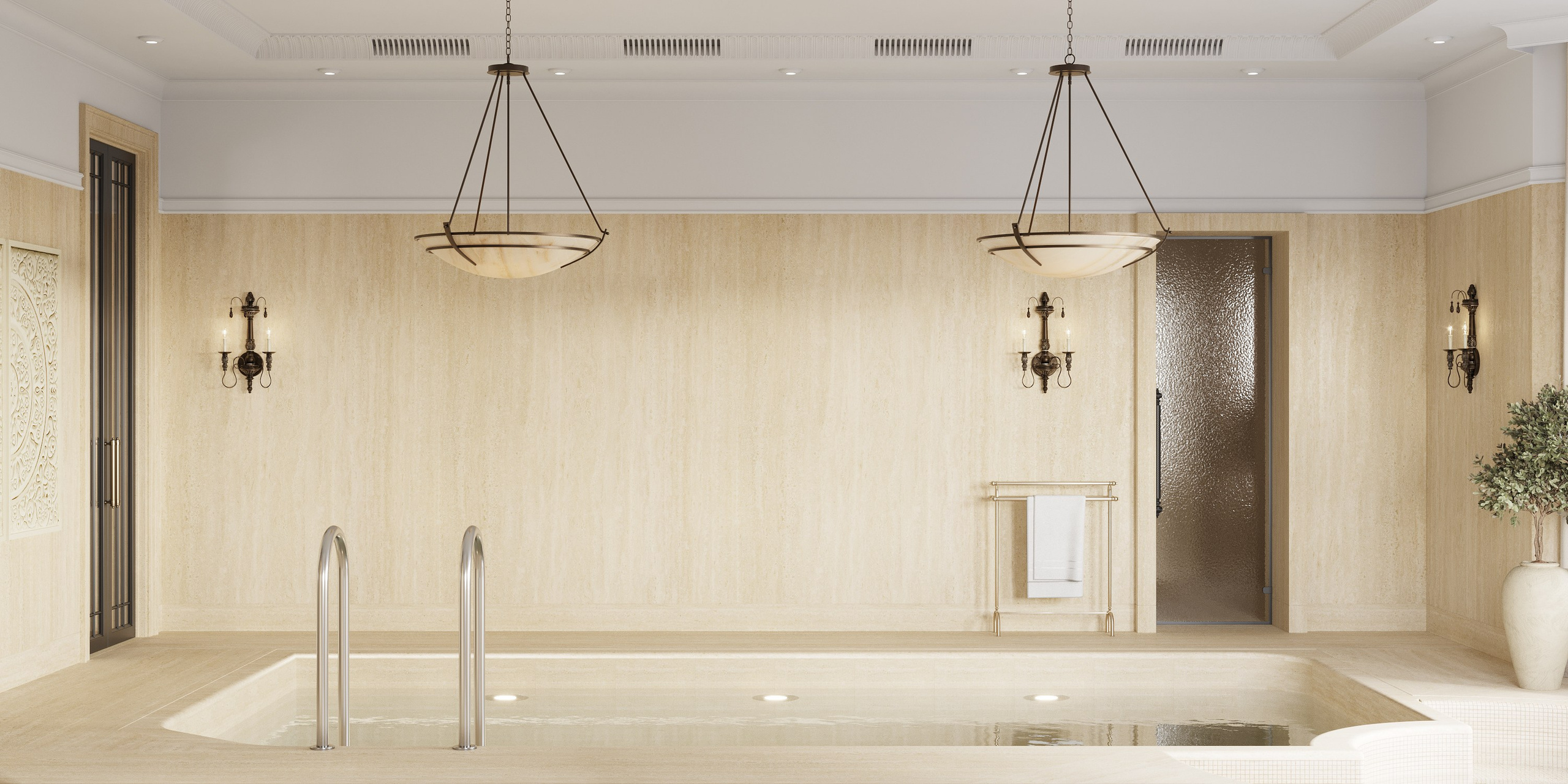 БАССЕЙН В ЗАГОРОДНОМ ДОМЕ. Студия Интерьерного Дизайна Artis Interiors