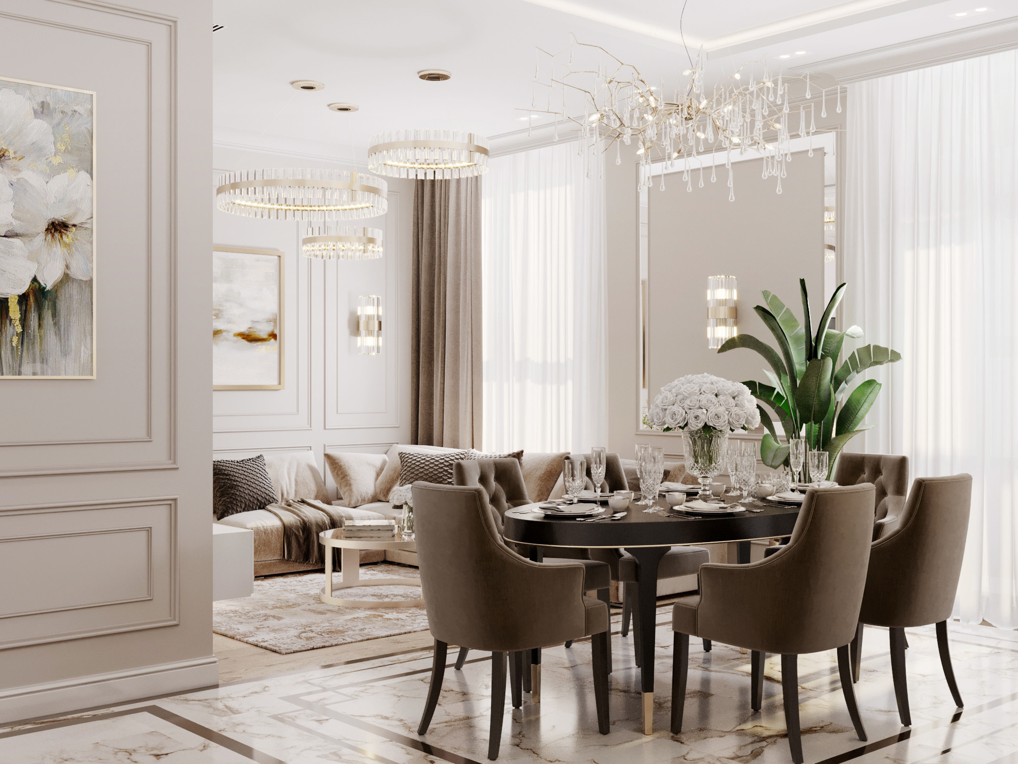 ЖК СЕРДЦЕ СТОЛИЦЫ 71 м². Студия Интерьерного Дизайна Artis Interiors