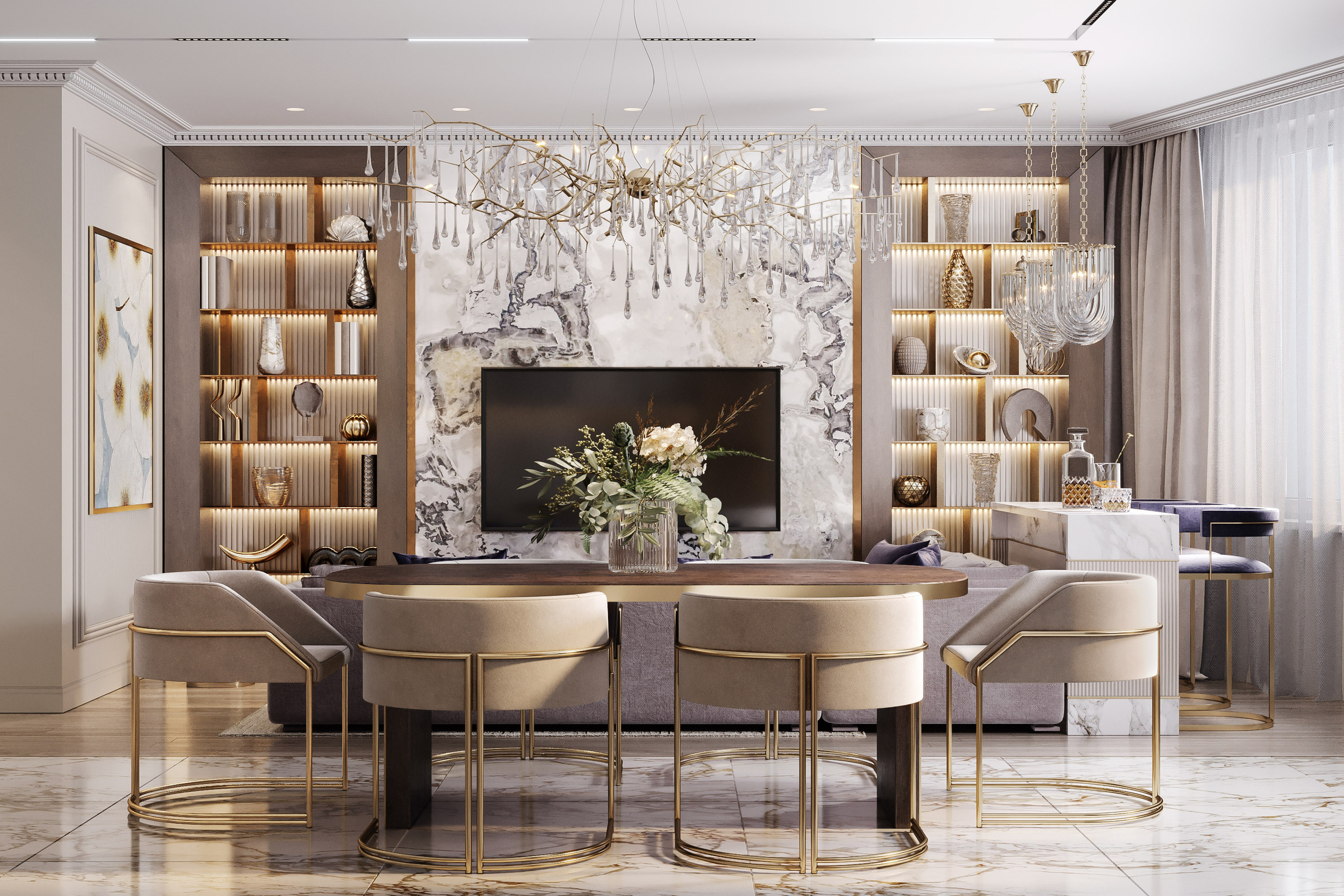 ЖК ЦАРСКАЯ ПЛОЩАДЬ 87 м². Студия Интерьерного Дизайна Artis Interiors