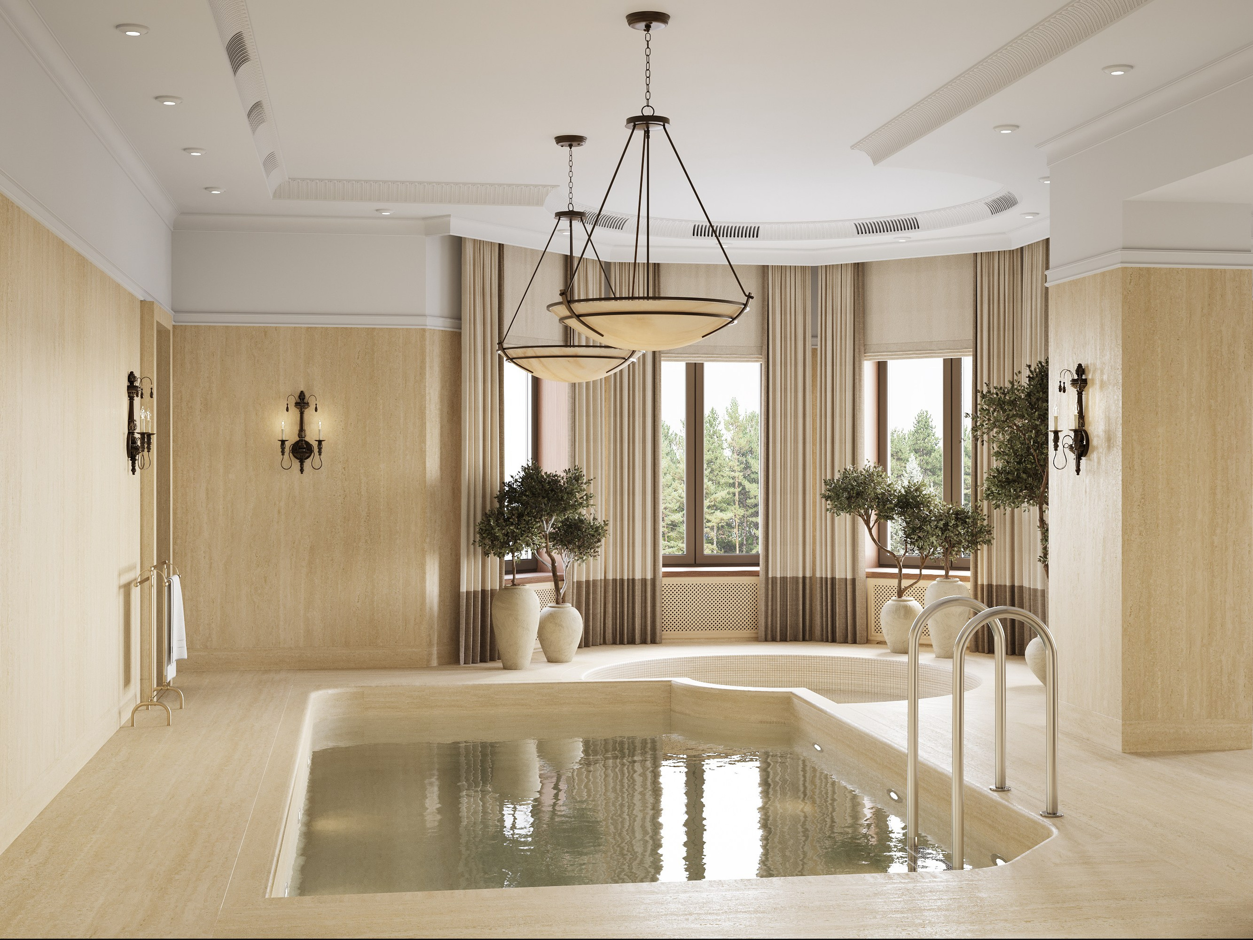 БАССЕЙН В ЗАГОРОДНОМ ДОМЕ. Студия Интерьерного Дизайна Artis Interiors