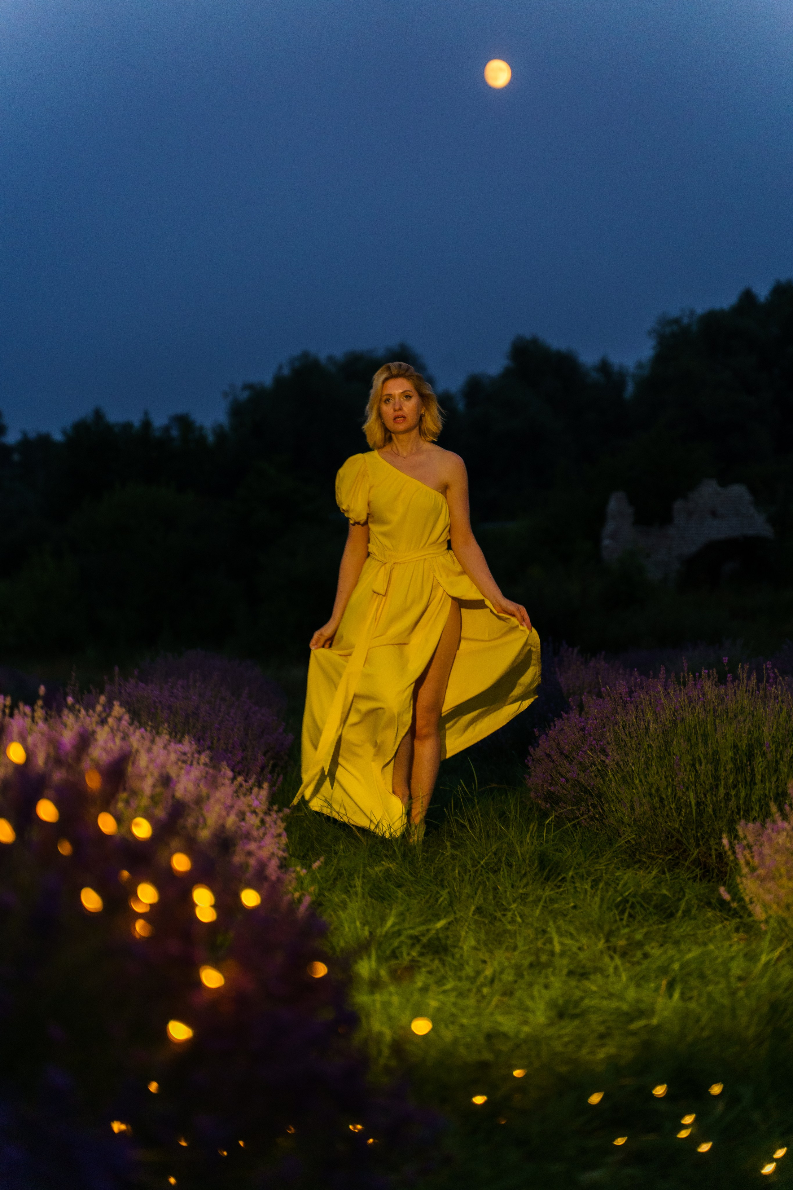 лаванда, фотосесія, київ ,фотограф Городок, фотосесія в жовтій сукні в лаванді