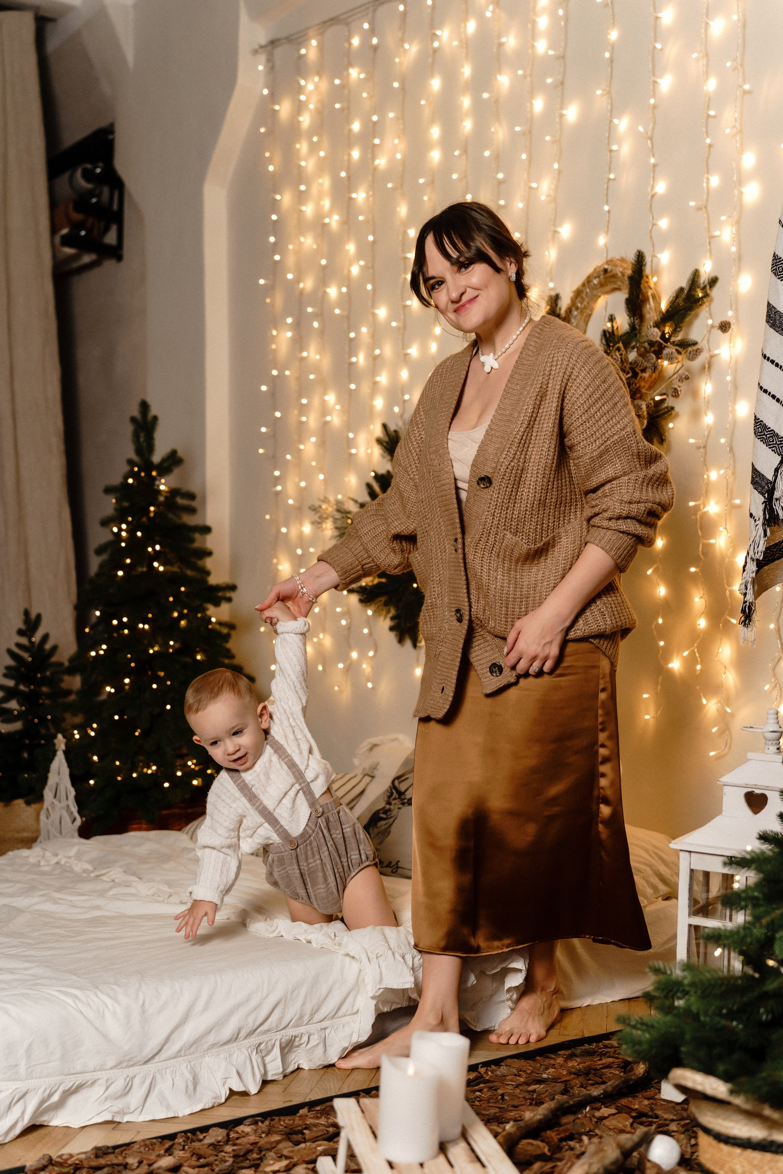 Новорічна фотосесія мами та сина. Family photographer in Kiev Natalia Shkavron