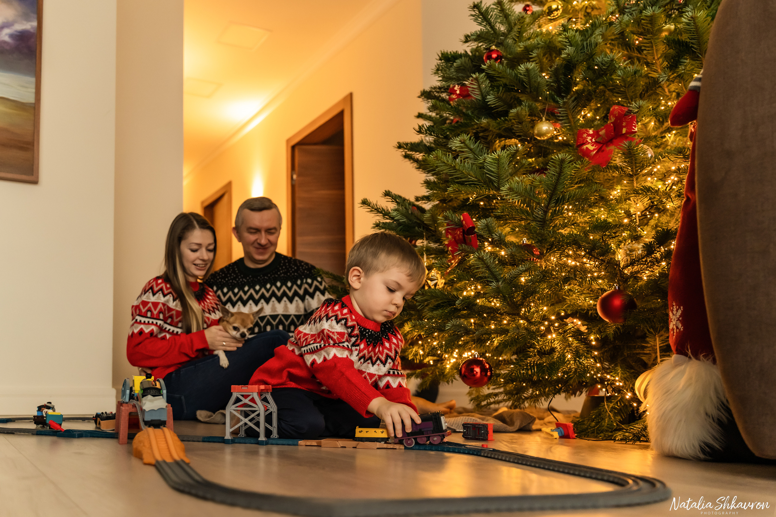 Новорічна фотосесія вдома. Сімейний фотограф Київ Наталія Шкаврон