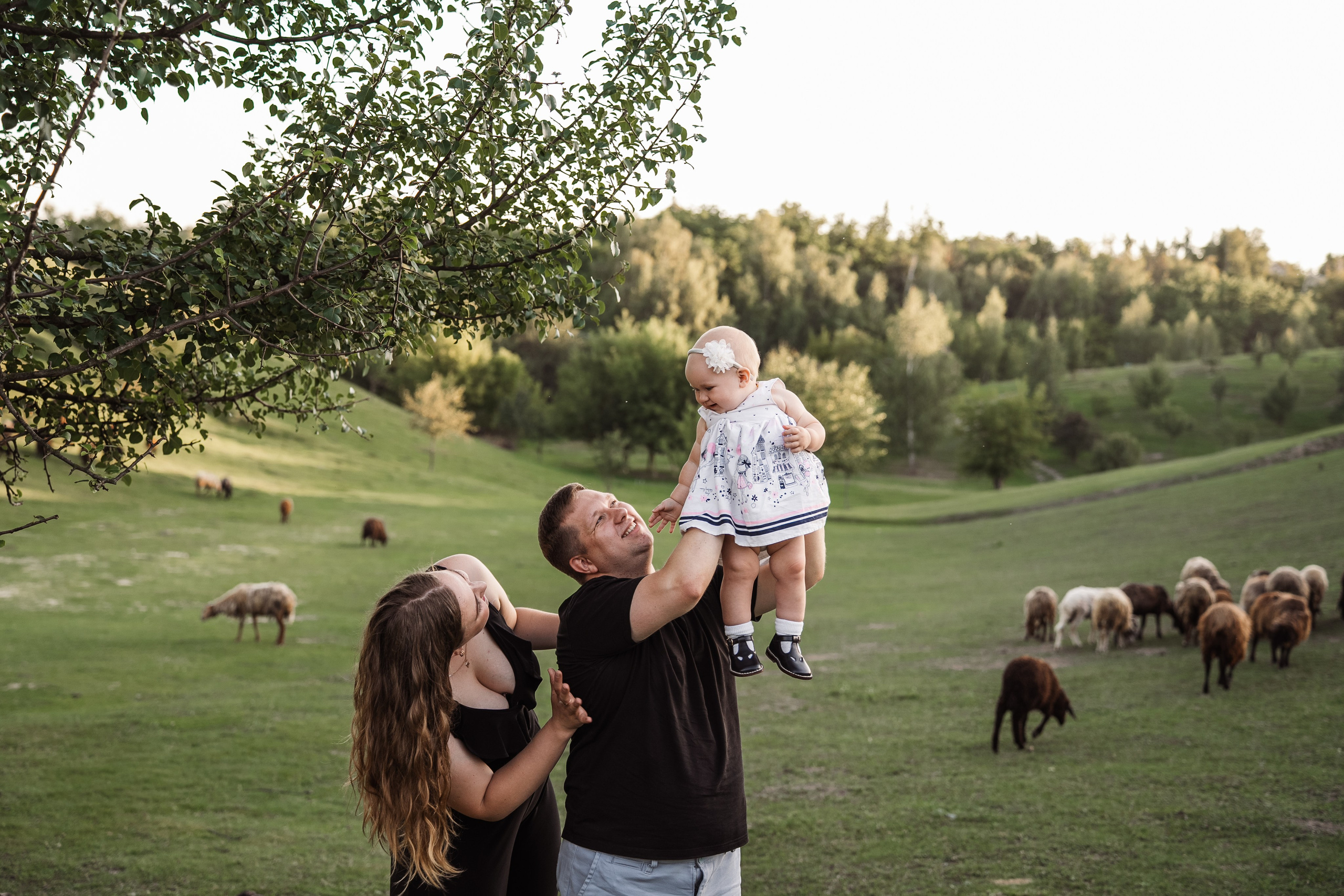 Святкування 1-го дня народження на овечій фермі. Family photographer in Kiev Natalia Shkavron