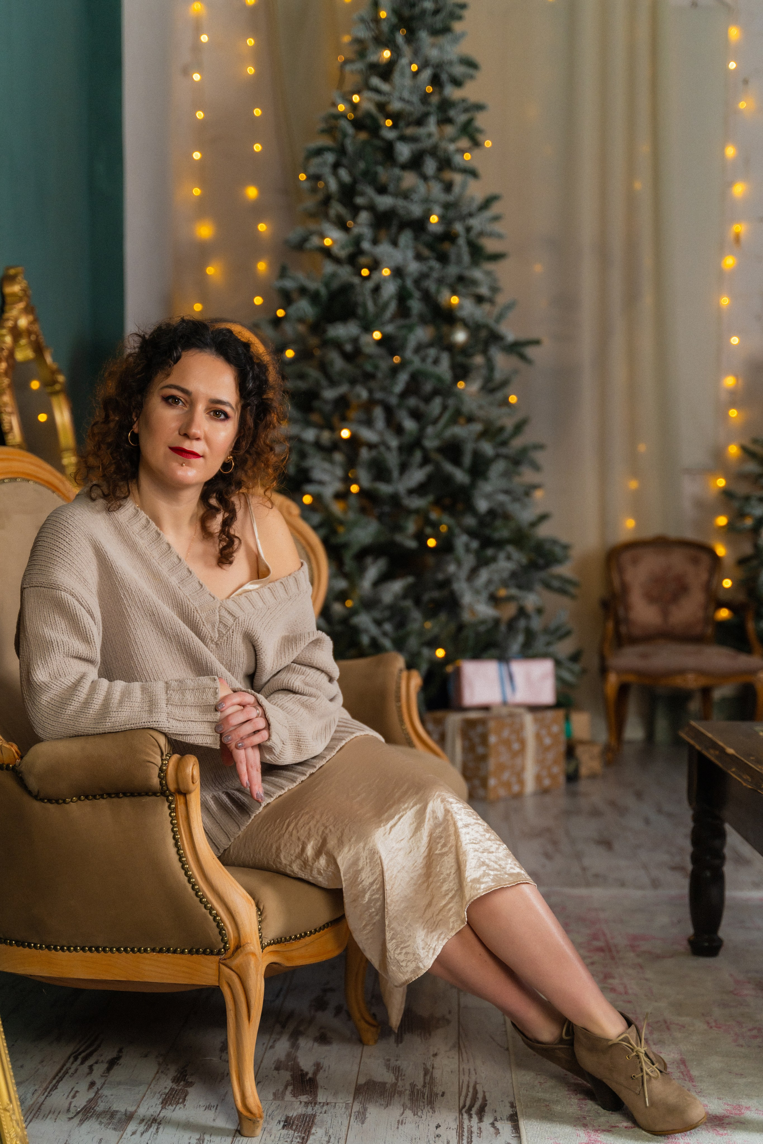 Новорічна фотосесія мама і доня. Сімейний фотограф Київ Наталія Шкаврон