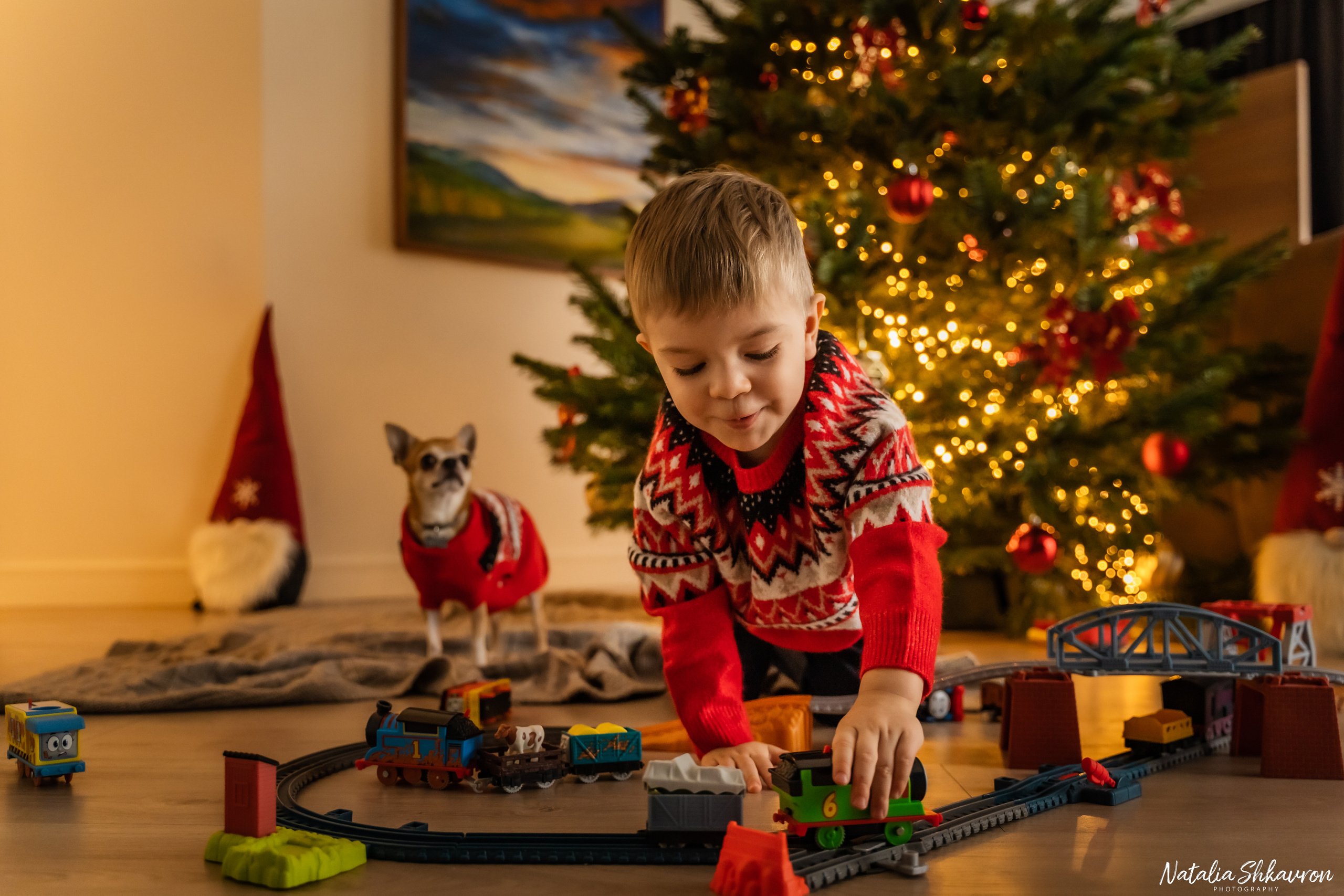 Новорічна фотосесія вдома. Сімейний фотограф Київ Наталія Шкаврон