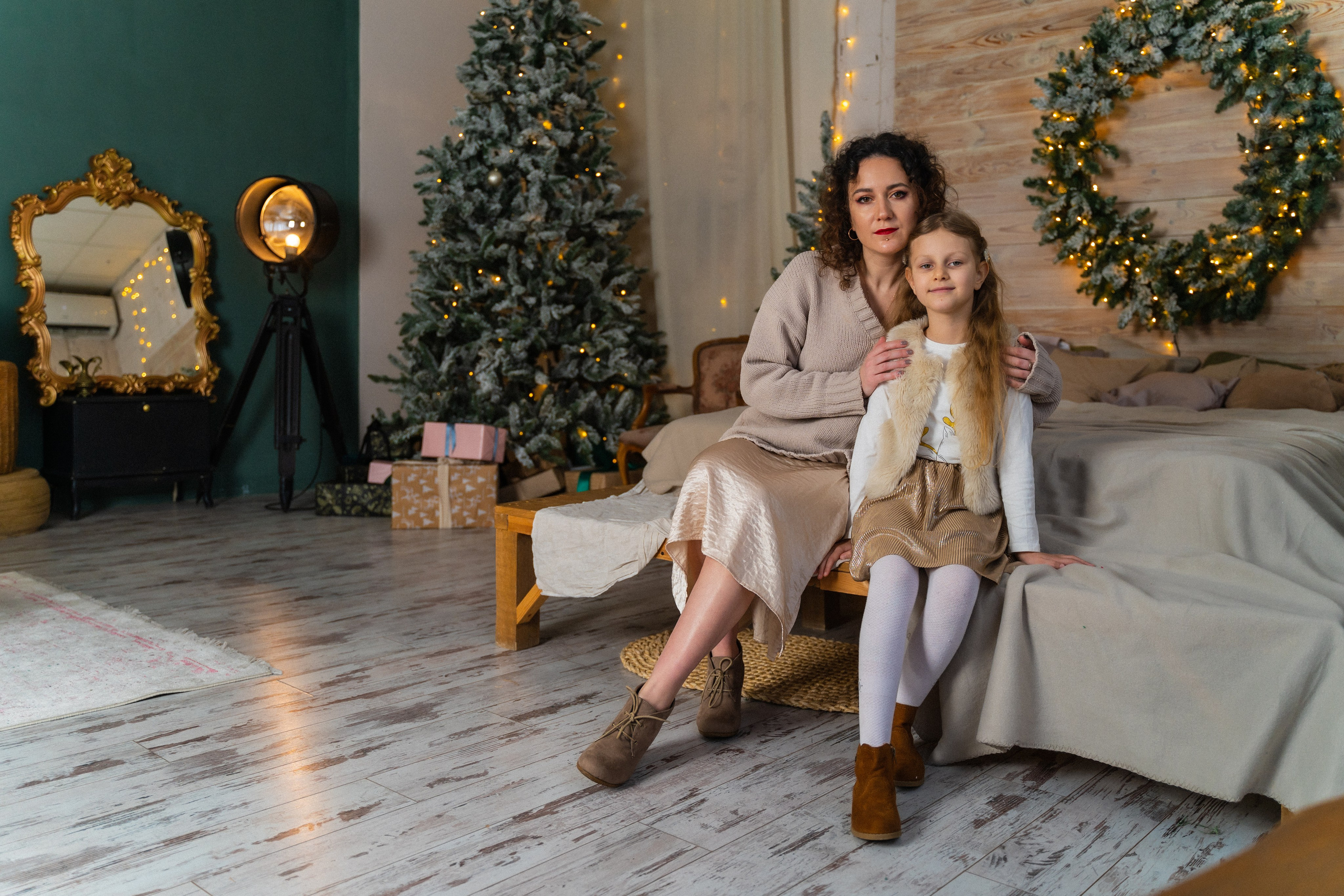 Новорічна фотосесія мама і доня. Сімейний фотограф Київ Наталія Шкаврон