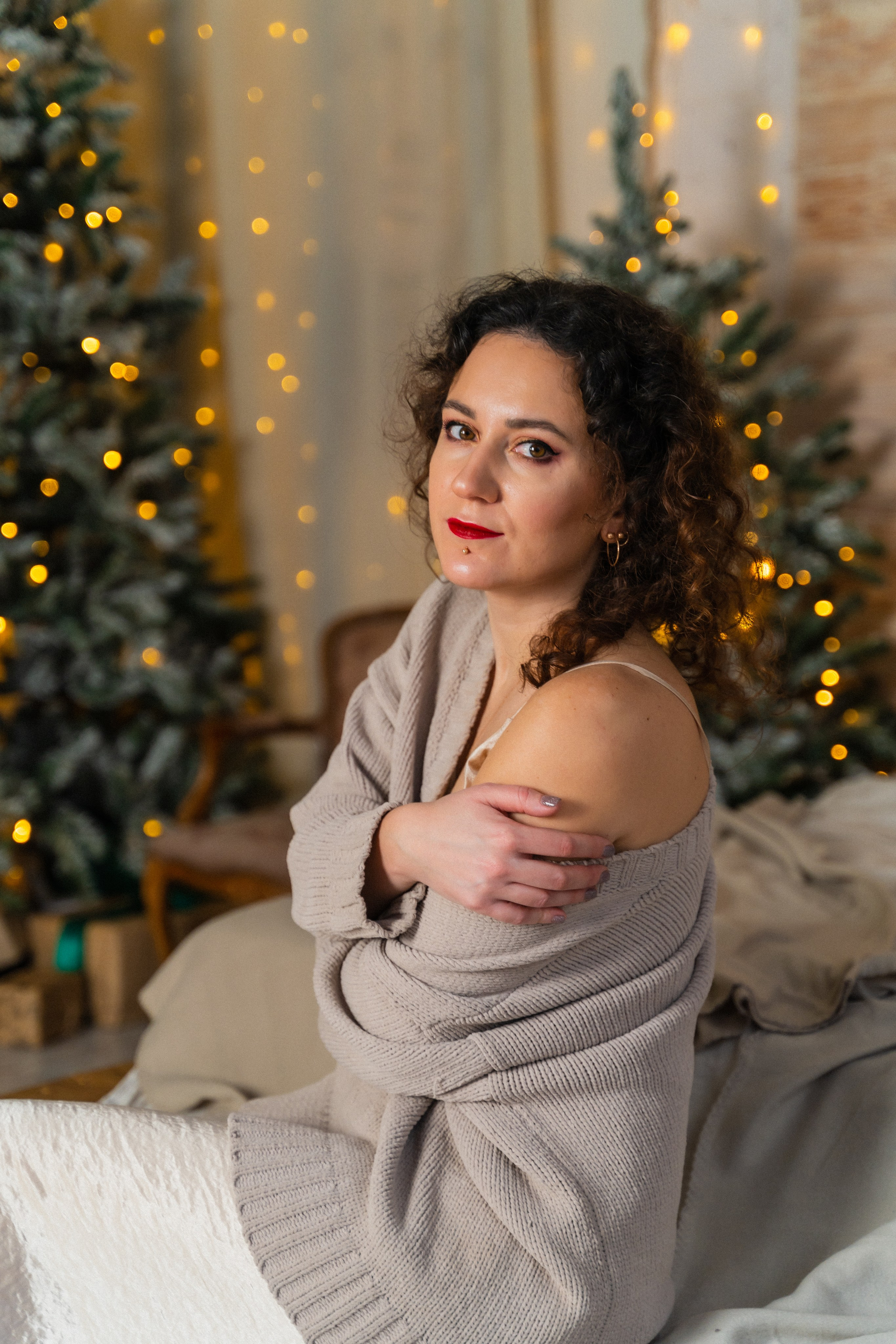 Новорічна фотосесія мама і доня. Сімейний фотограф Київ Наталія Шкаврон