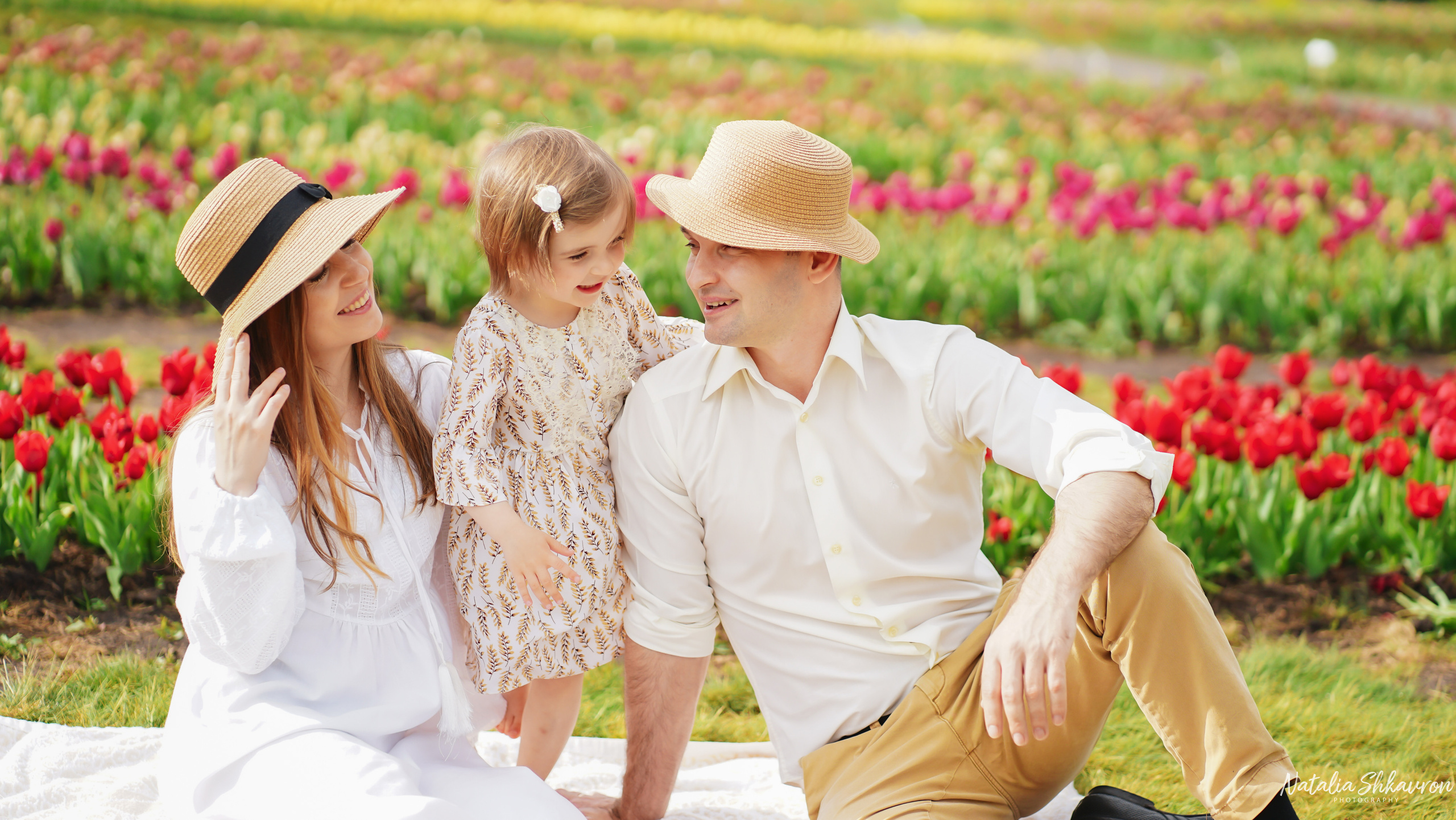 Сімейна фотосесія в тюльпанах. Сімейний фотограф Київ Наталія Шкаврон