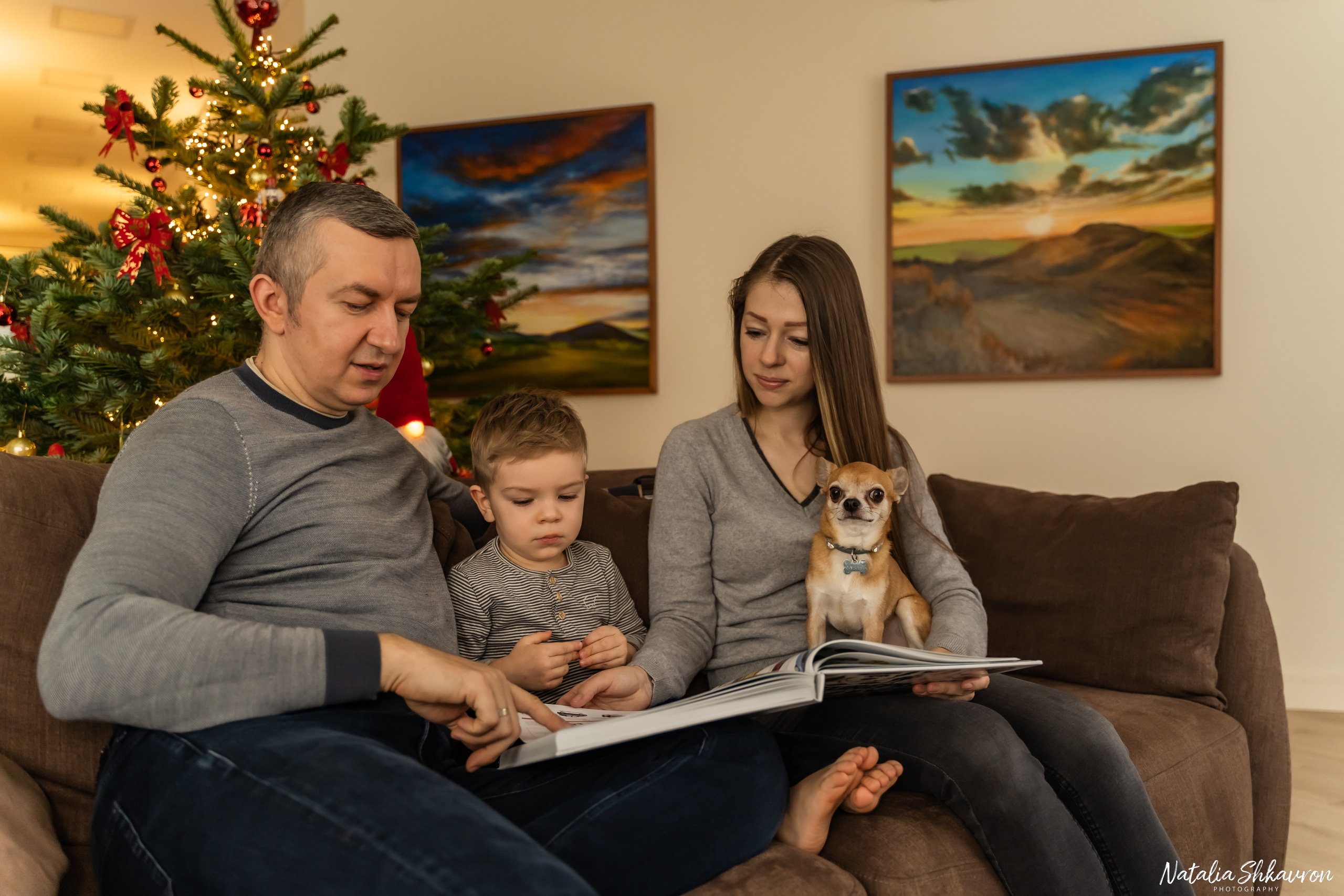 Новорічна фотосесія вдома. Сімейний фотограф Київ Наталія Шкаврон