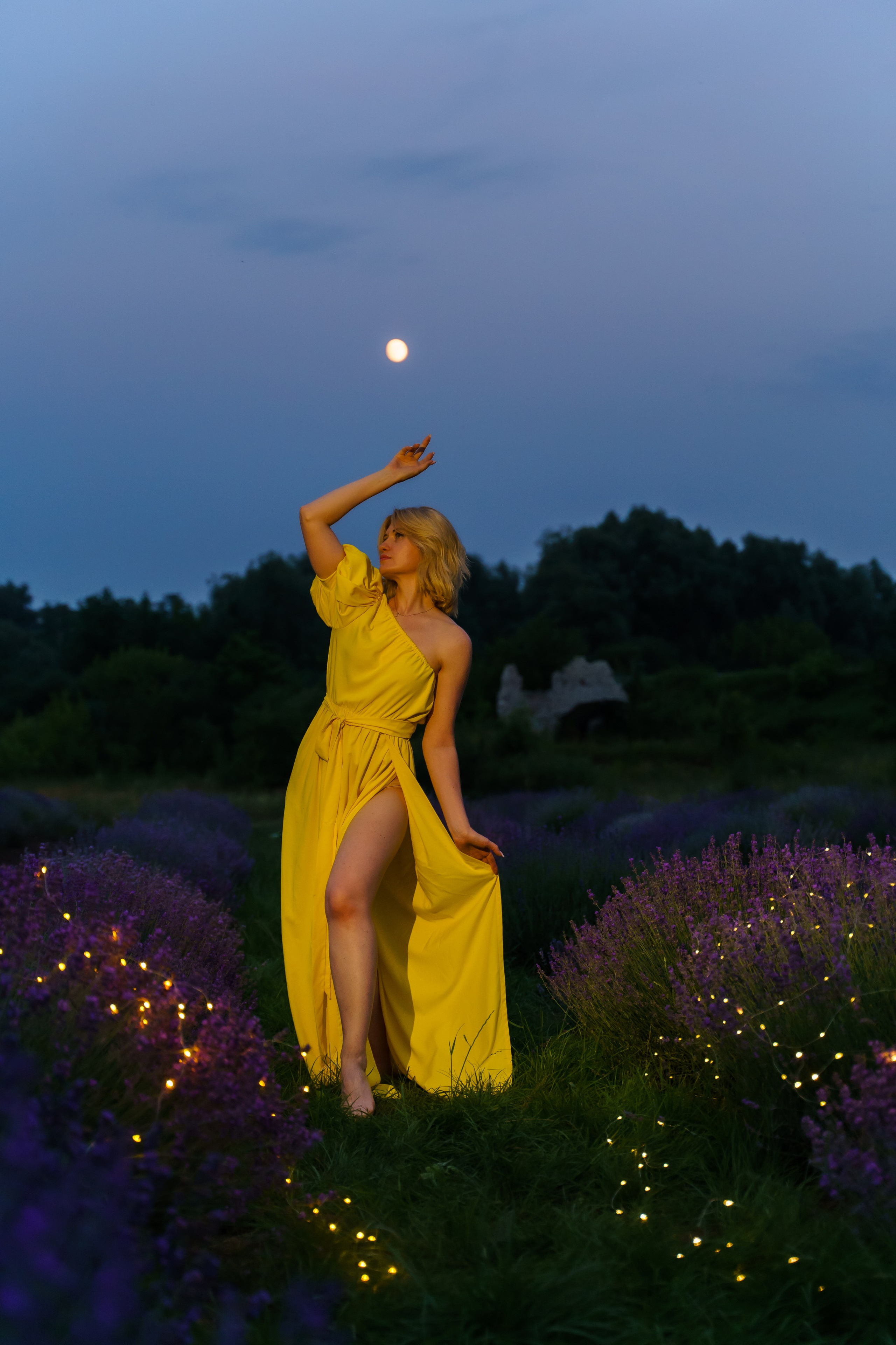 лаванда, фотосесія, київ ,фотограф Городок, фотосесія в жовтій сукні в лаванді