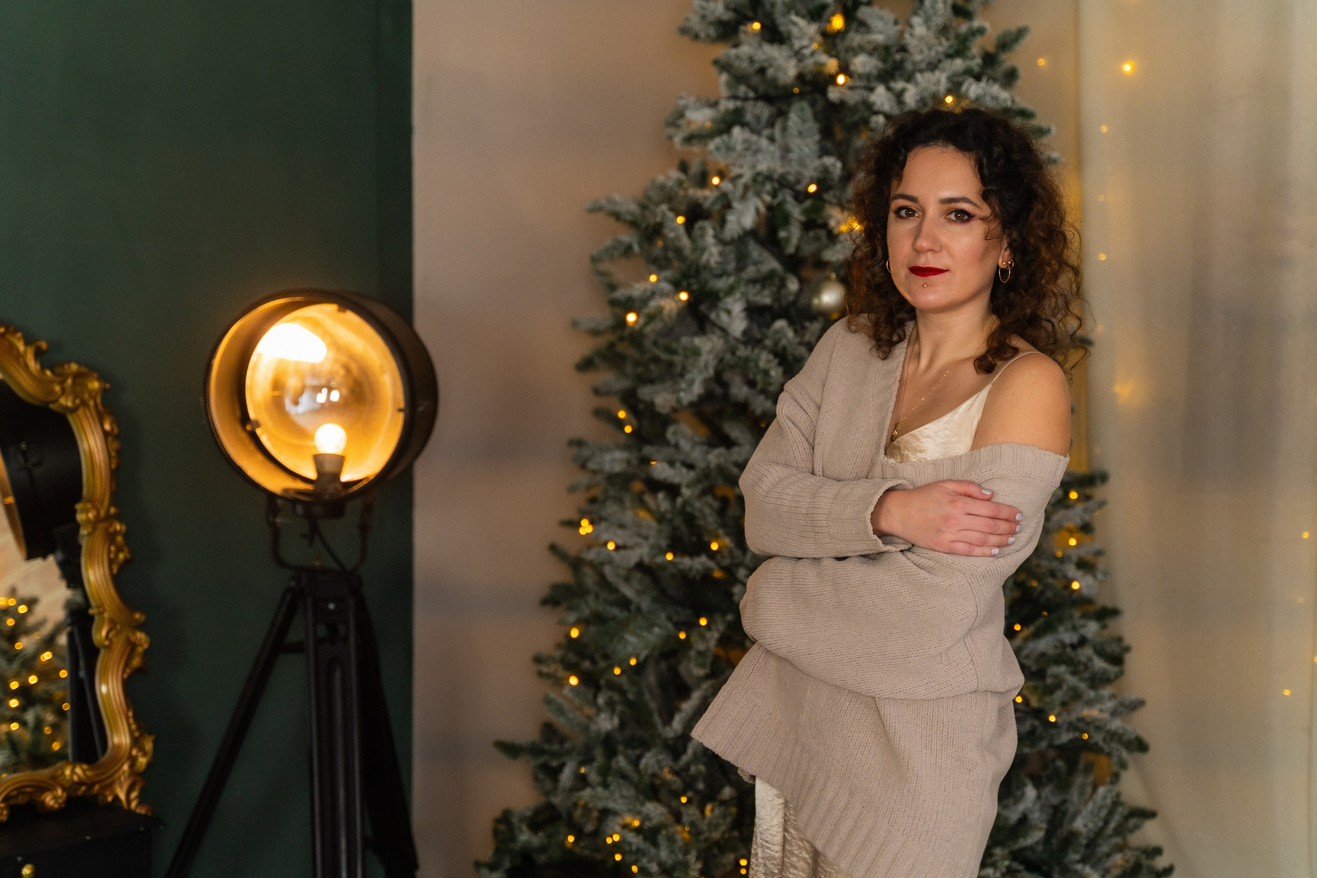 Новорічна фотосесія мама і доня. Сімейний фотограф Київ Наталія Шкаврон