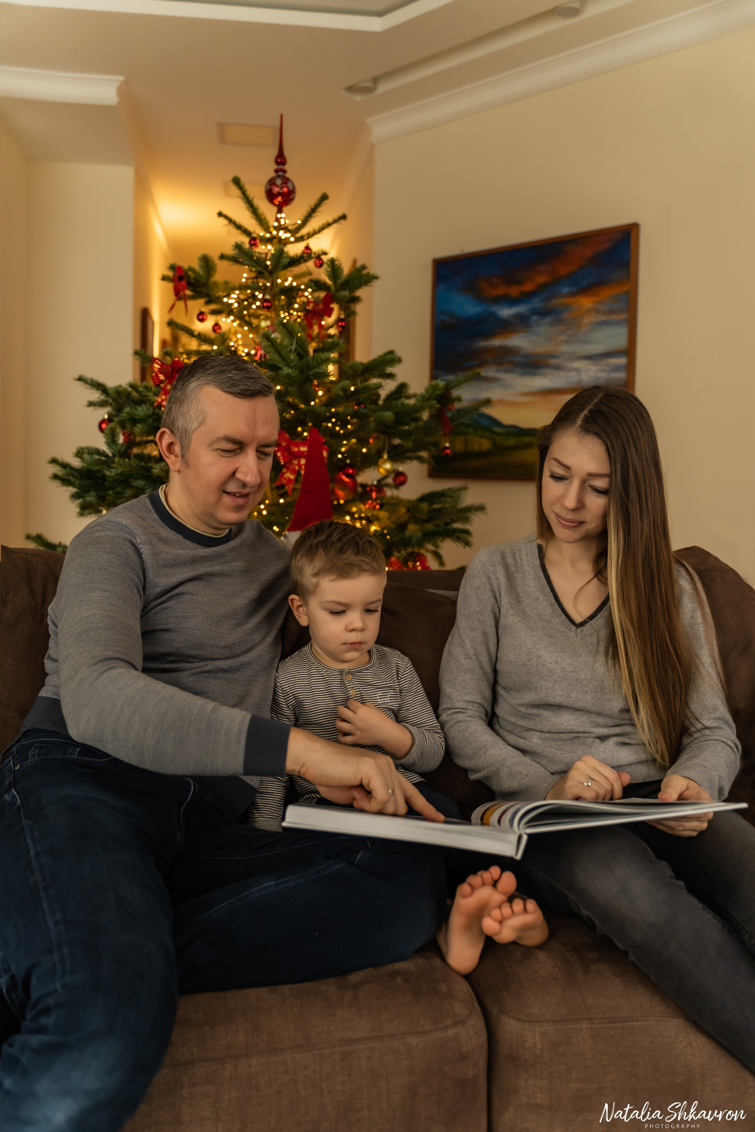 Новорічна фотосесія вдома. Сімейний фотограф Київ Наталія Шкаврон