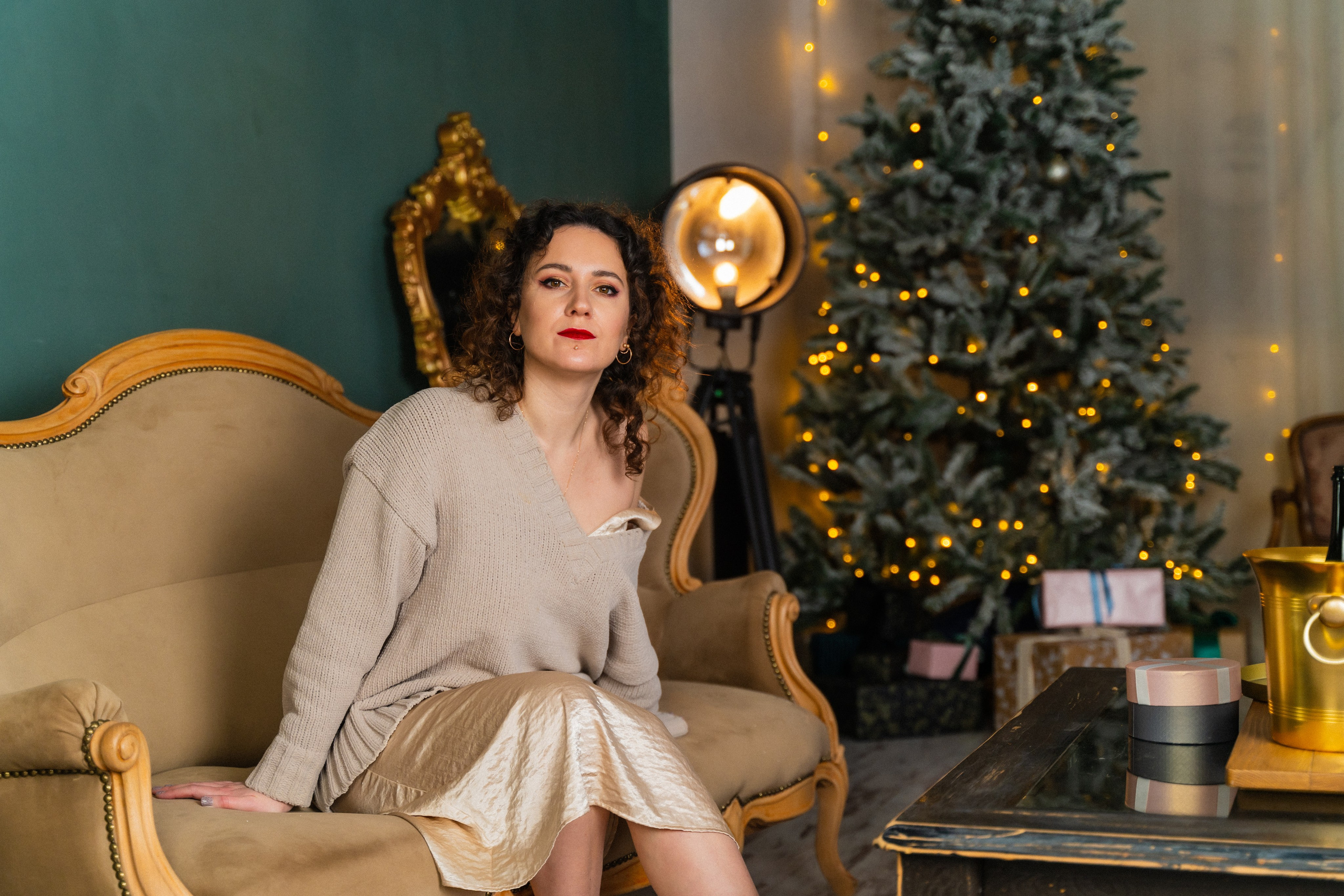 Новорічна фотосесія мама і доня. Сімейний фотограф Київ Наталія Шкаврон