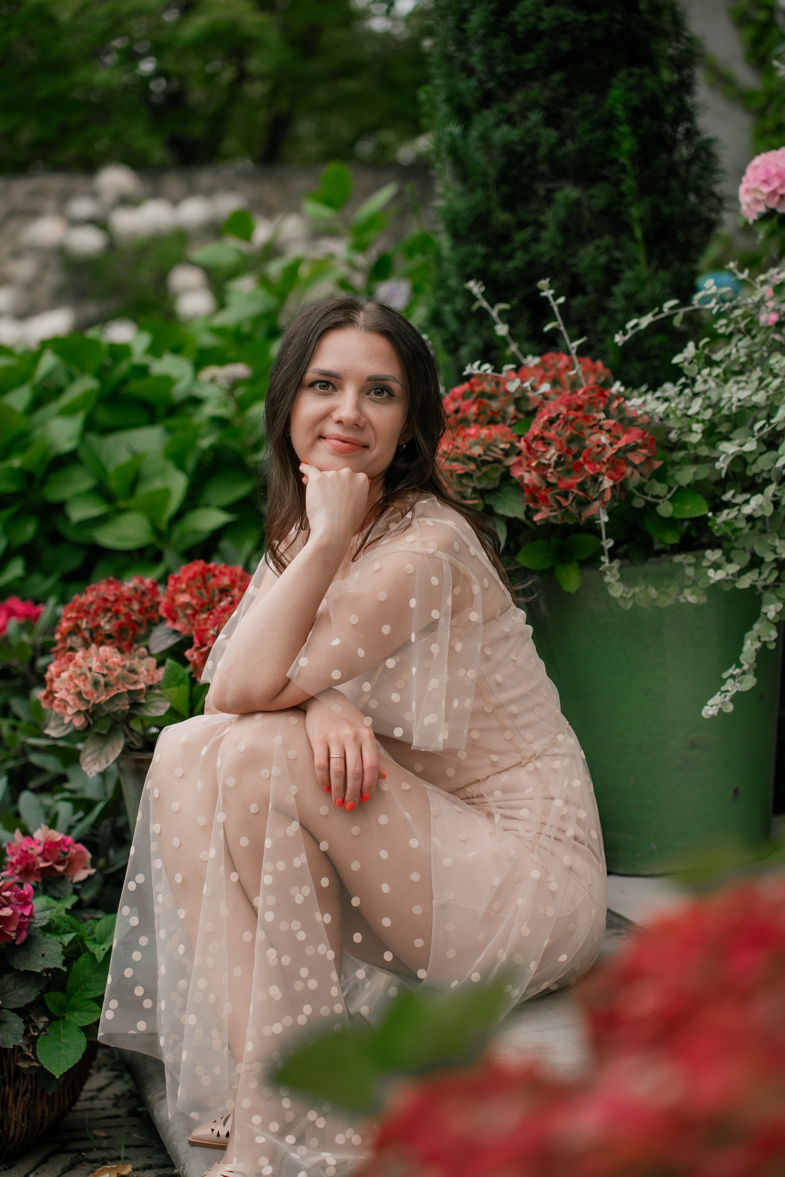 Фотосеся індивідуальна в гортензіях. Сімейний фотограф Київ Наталія Шкаврон