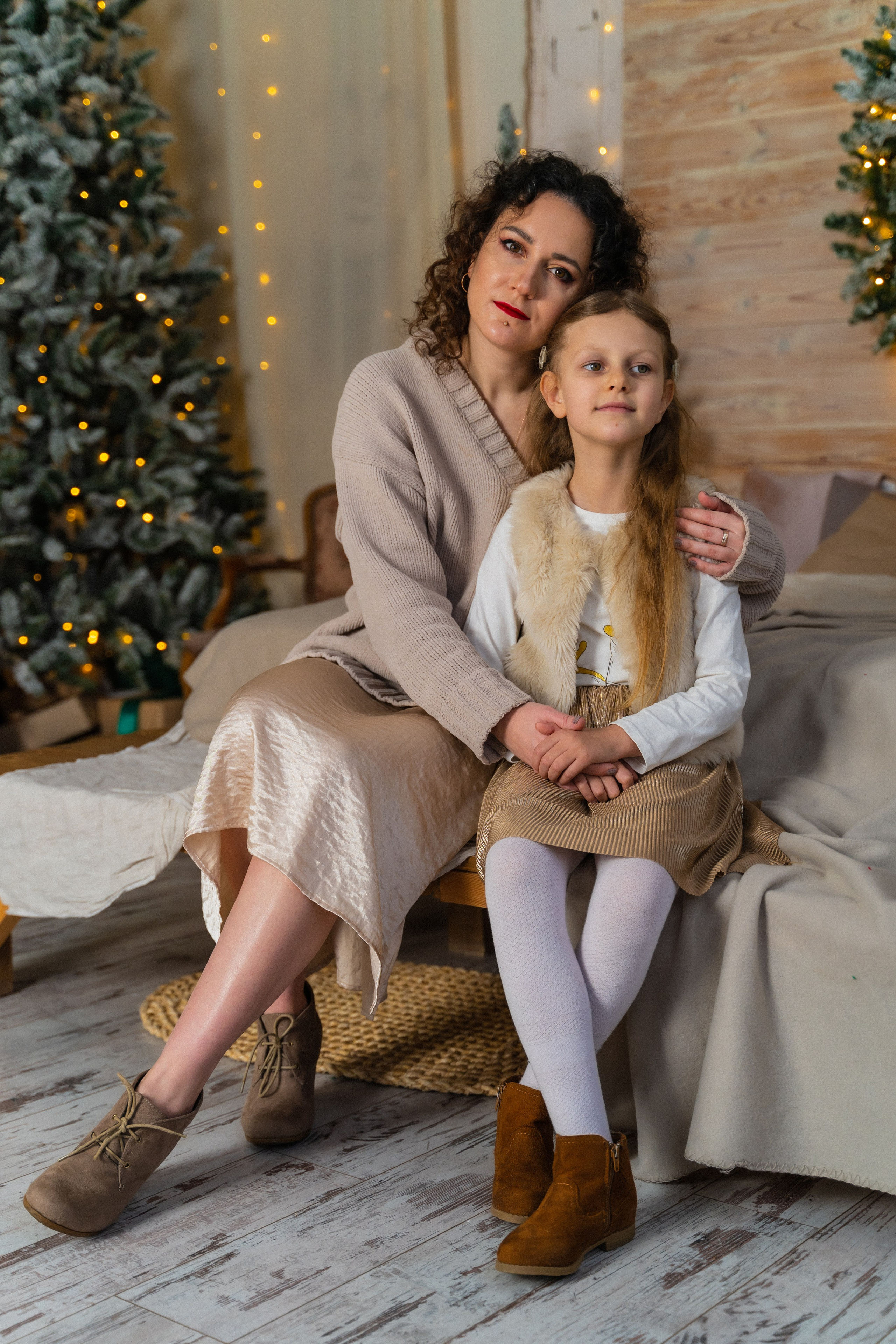 Новорічна фотосесія мама і доня. Сімейний фотограф Київ Наталія Шкаврон