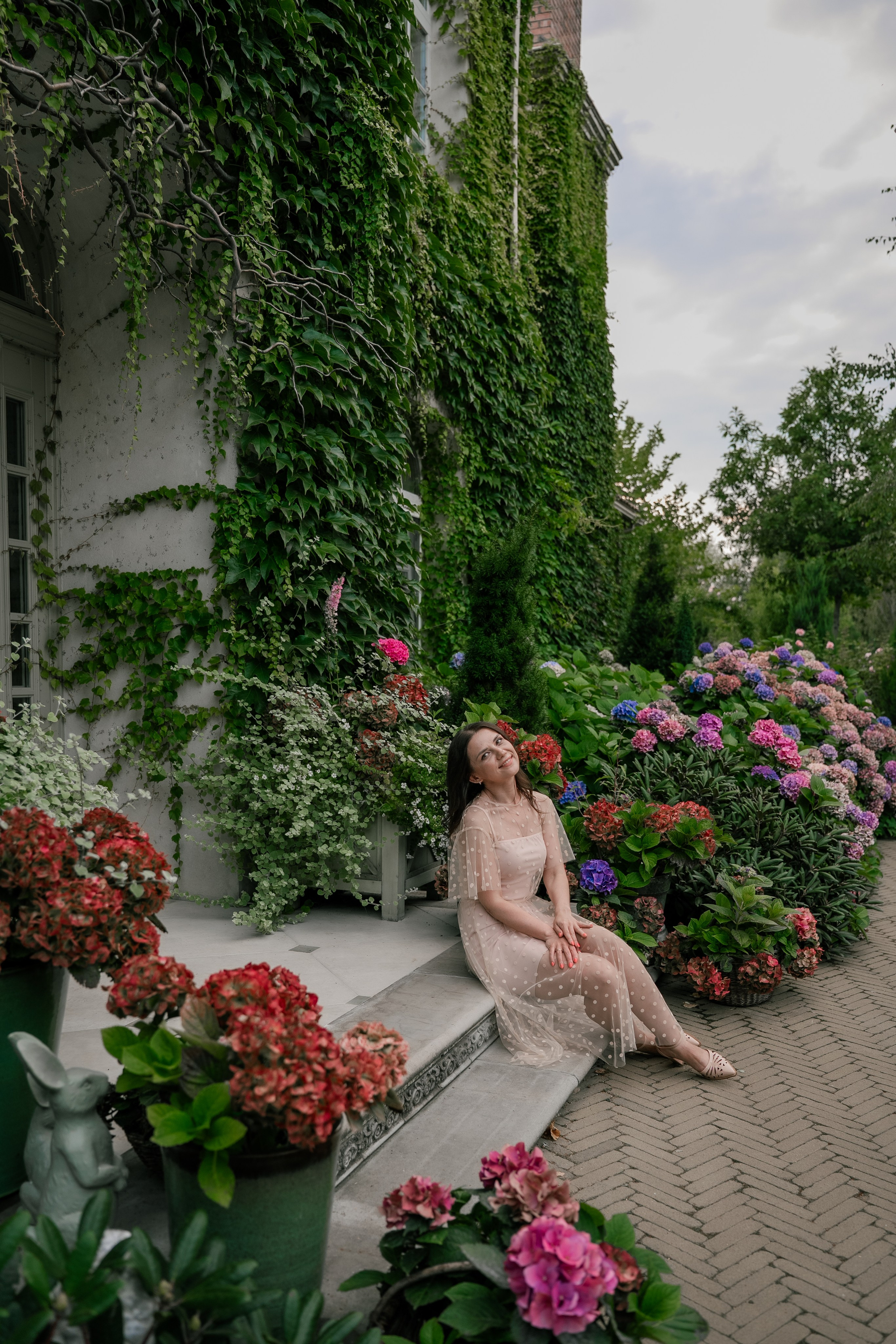 Фотосеся індивідуальна в гортензіях. Сімейний фотограф Київ Наталія Шкаврон