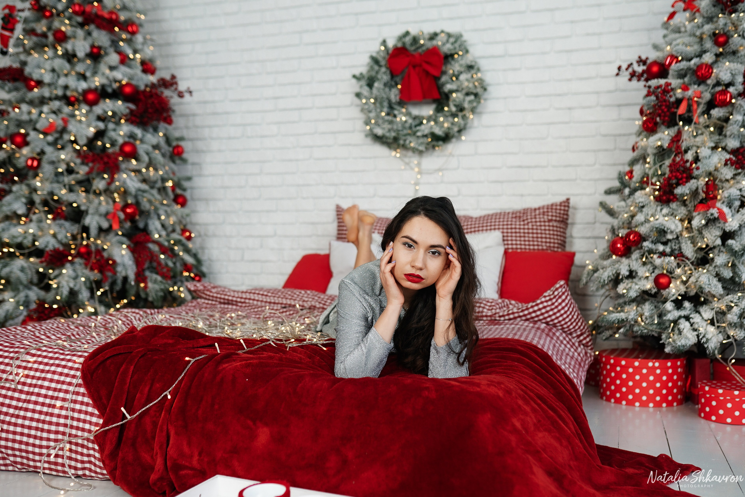 Індивідуальна новорічна фотосесія в студії Київ. Сімейний фотограф Київ Наталія Шкаврон