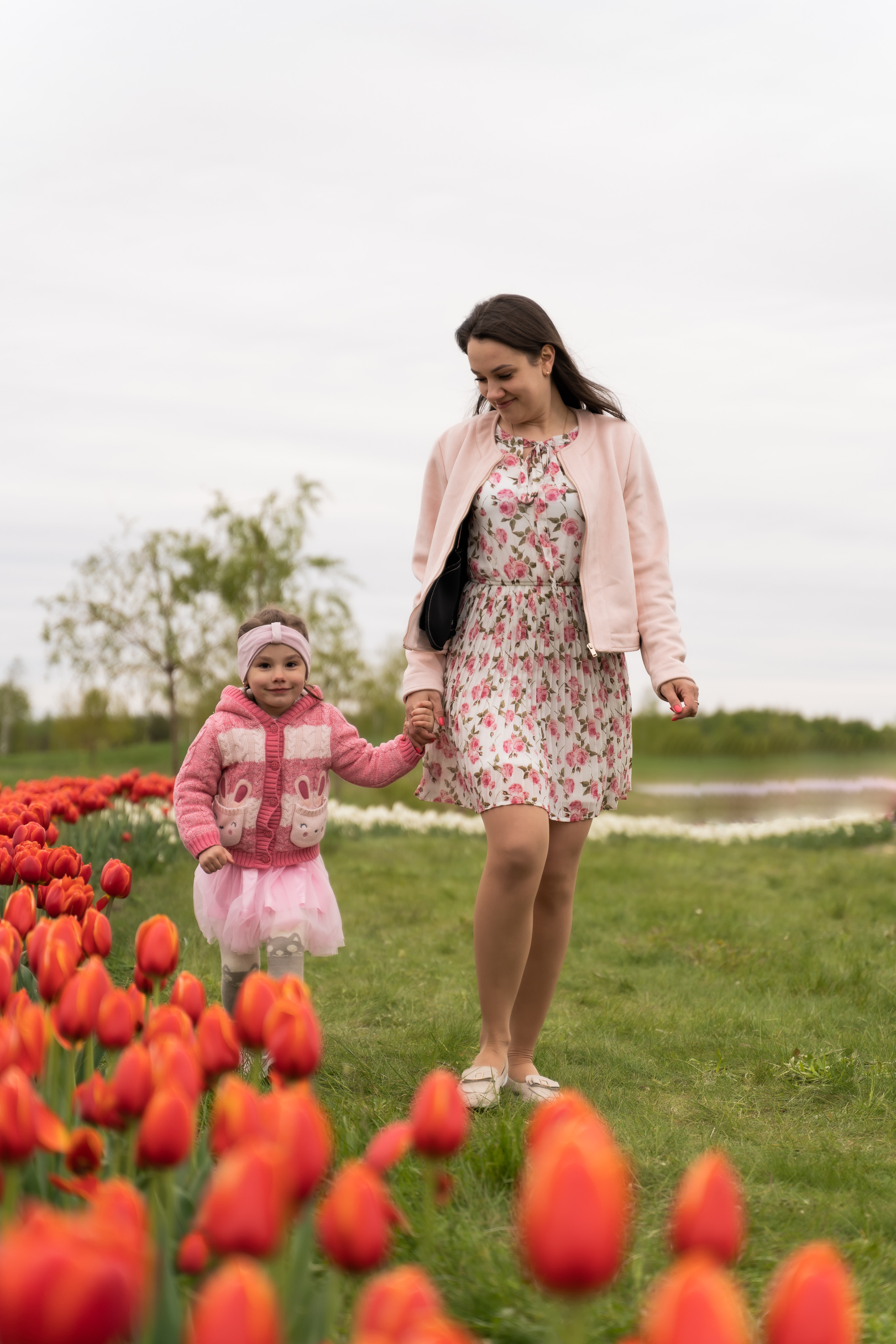 сімейна фотосесія в добропарку, Фотосесія в тюльпанах