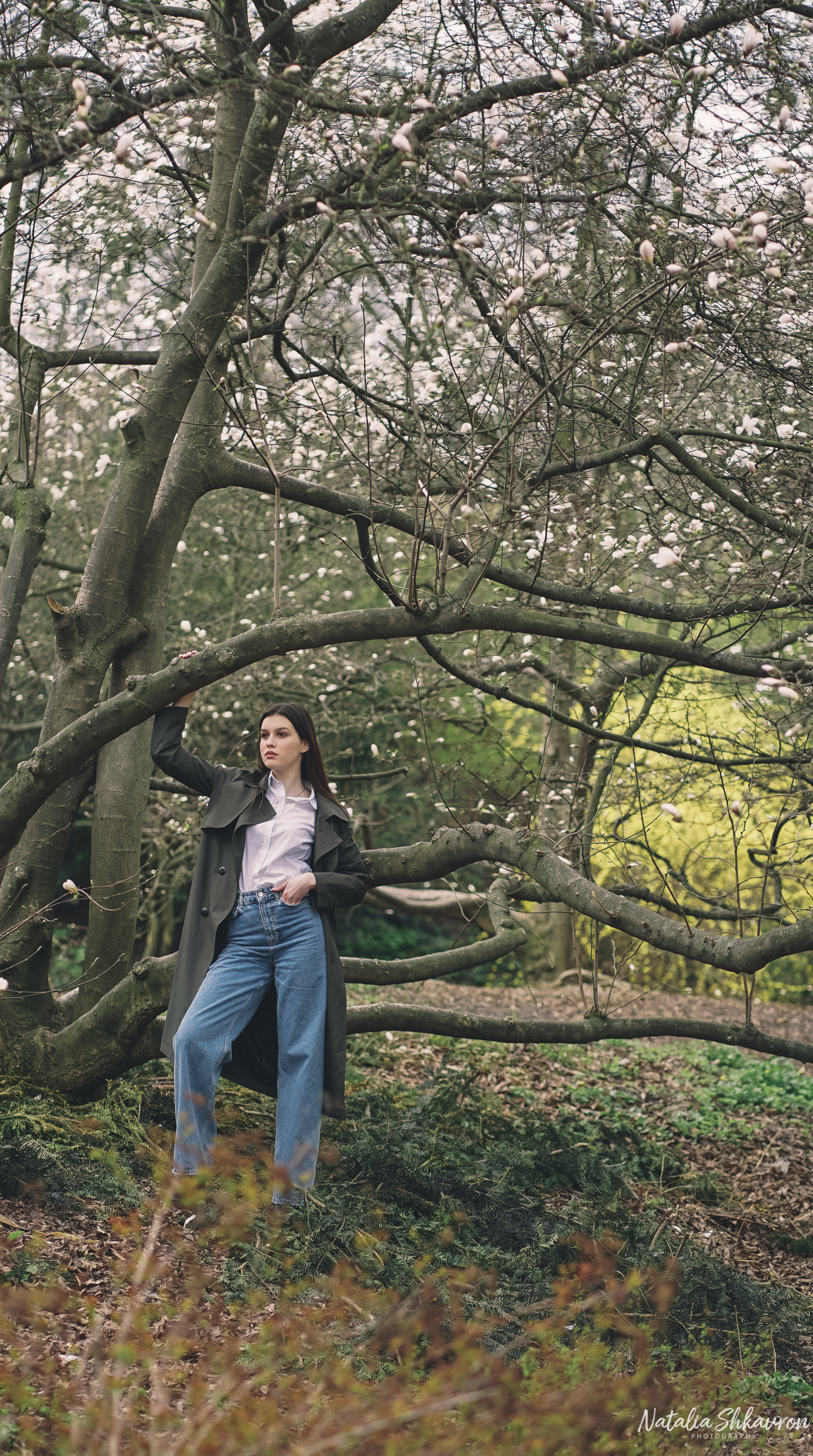 Весняна фотосесія в магноліях. Сімейний фотограф Київ Наталія Шкаврон