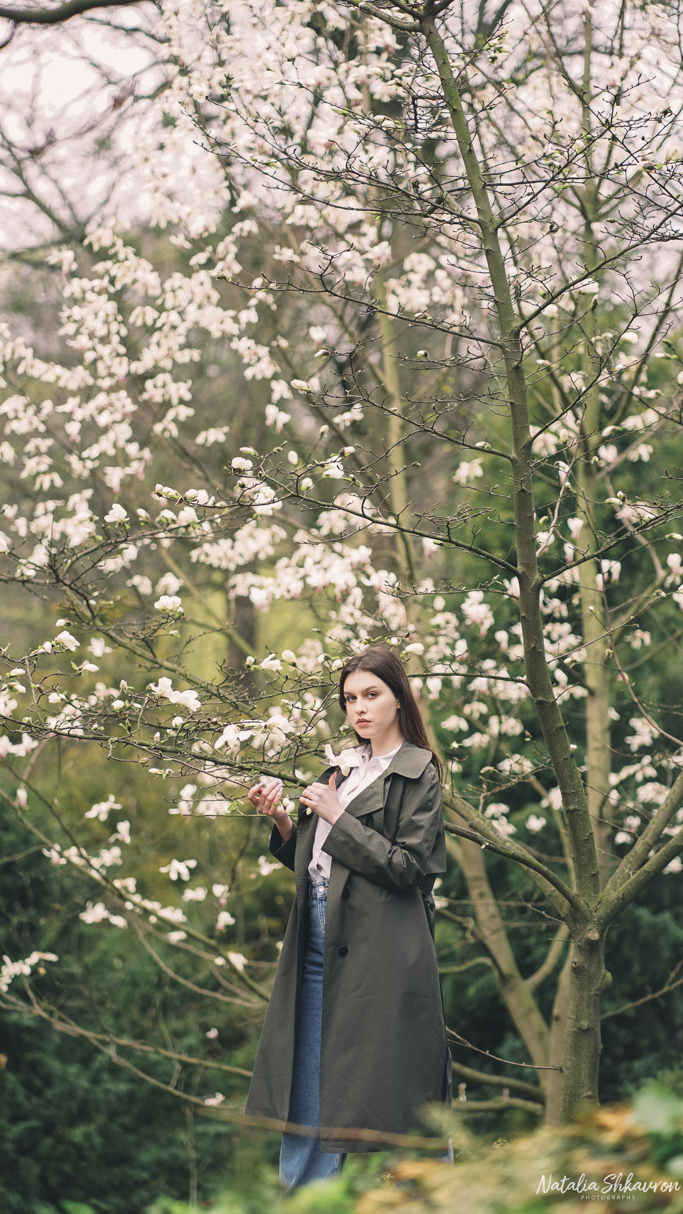 Весняна фотосесія в магноліях. Сімейний фотограф Київ Наталія Шкаврон