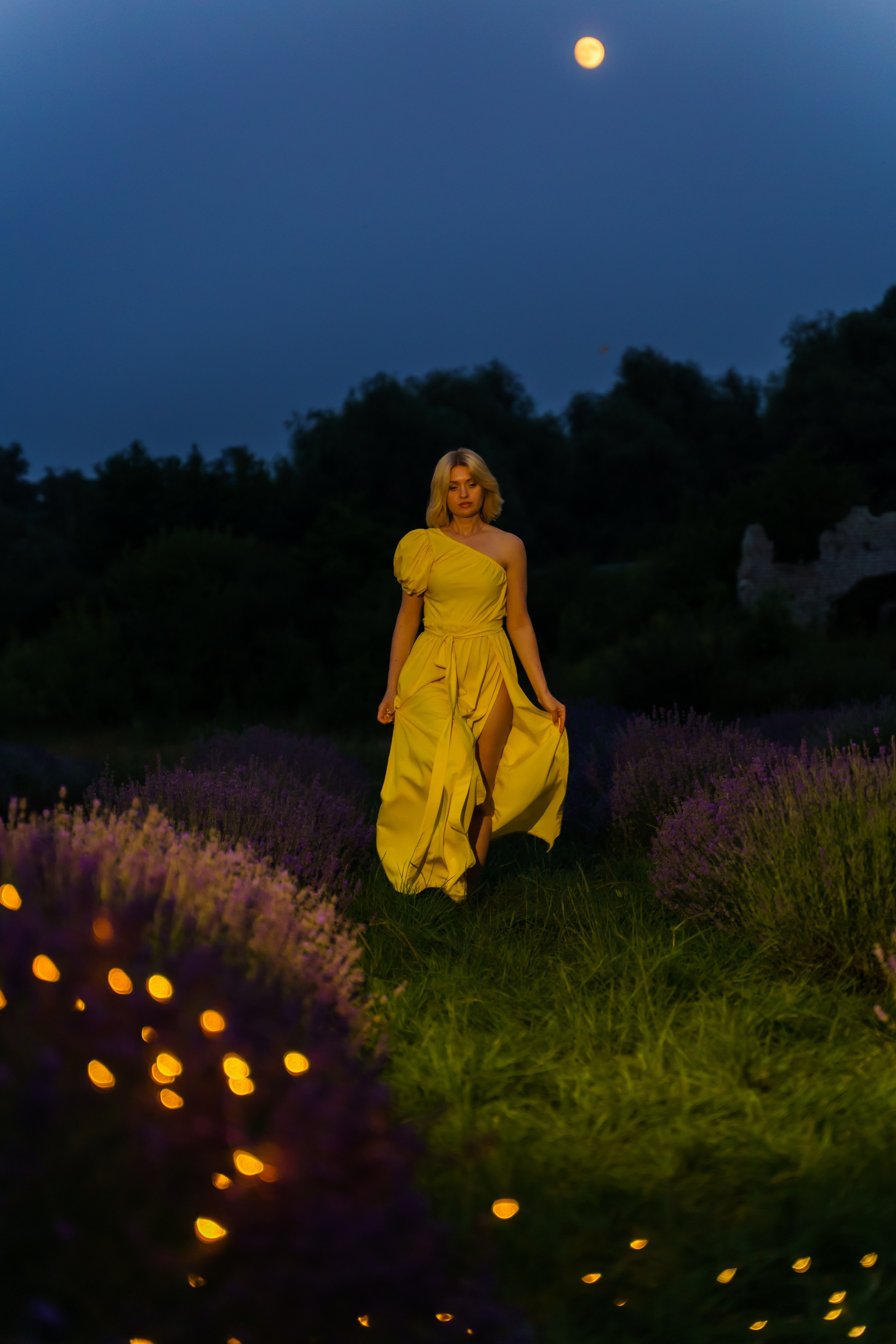 Індивідуальна фотосесія в лаванді в сутінках. Сімейний фотограф Київ Наталія Шкаврон