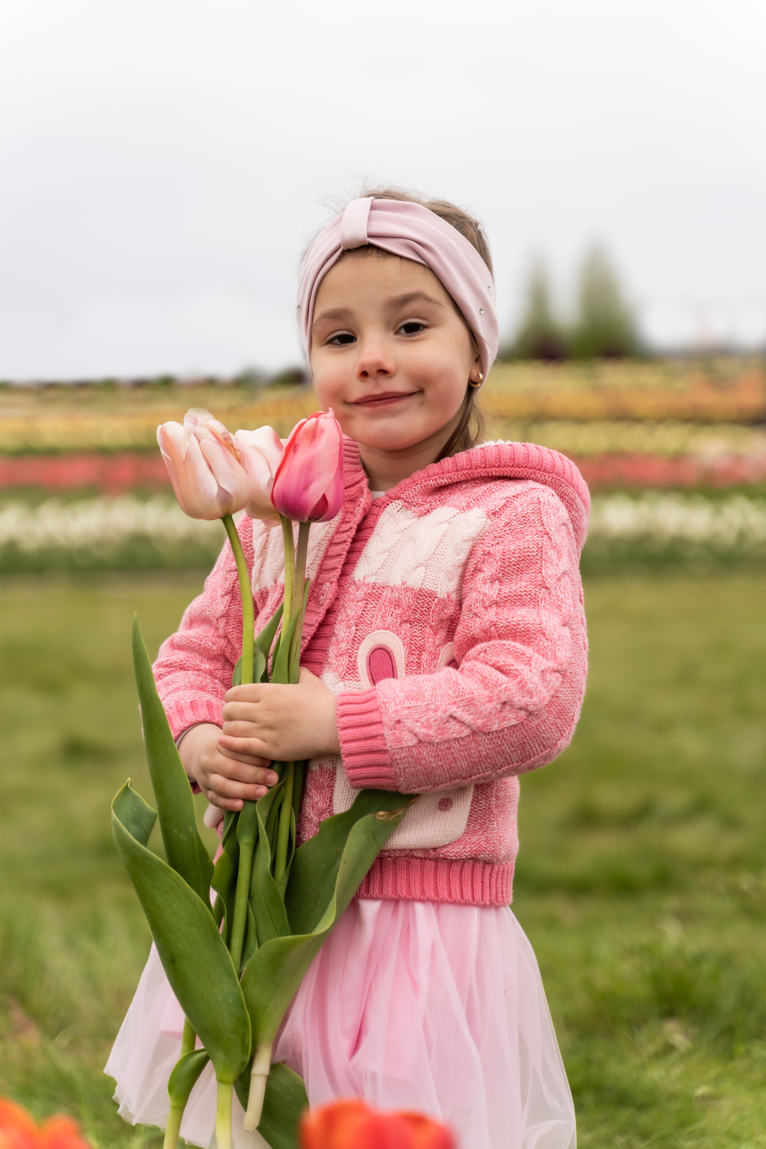 сімейна фотосесія в добропарку, Фотосесія в тюльпанах