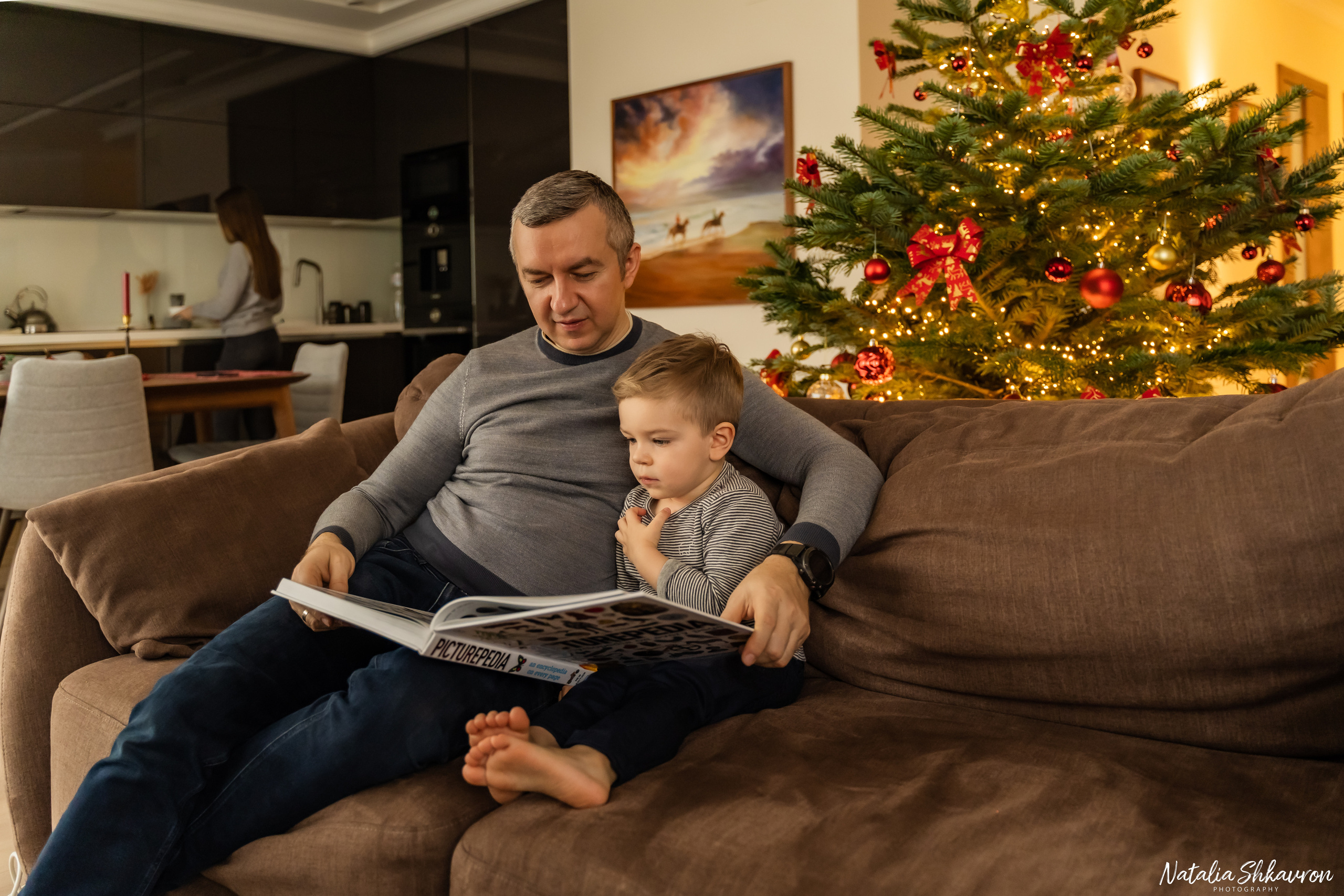 Новорічна фотосесія вдома. Сімейний фотограф Київ Наталія Шкаврон