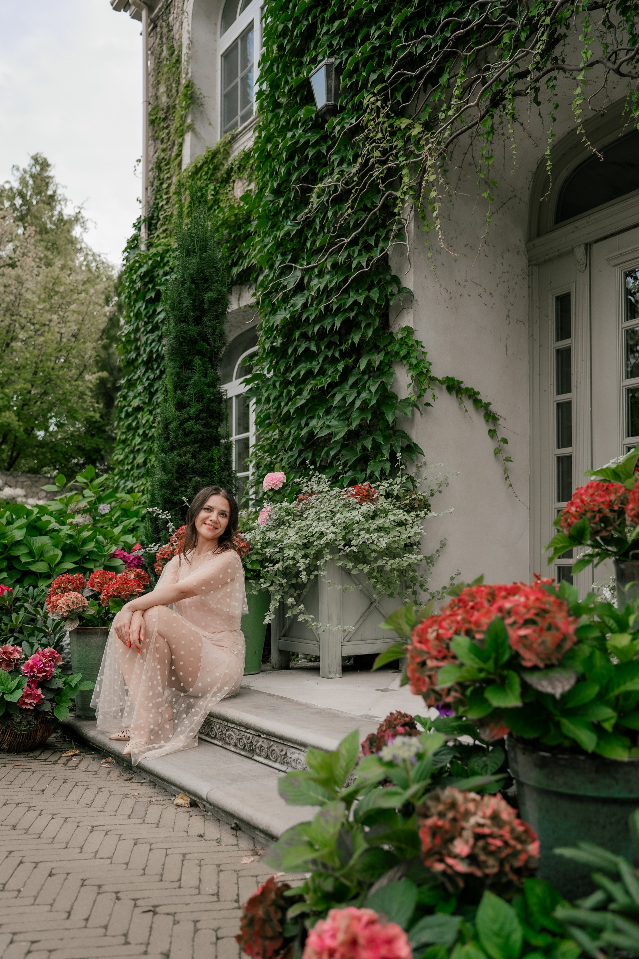 Фотосеся індивідуальна в гортензіях. Сімейний фотограф Київ Наталія Шкаврон