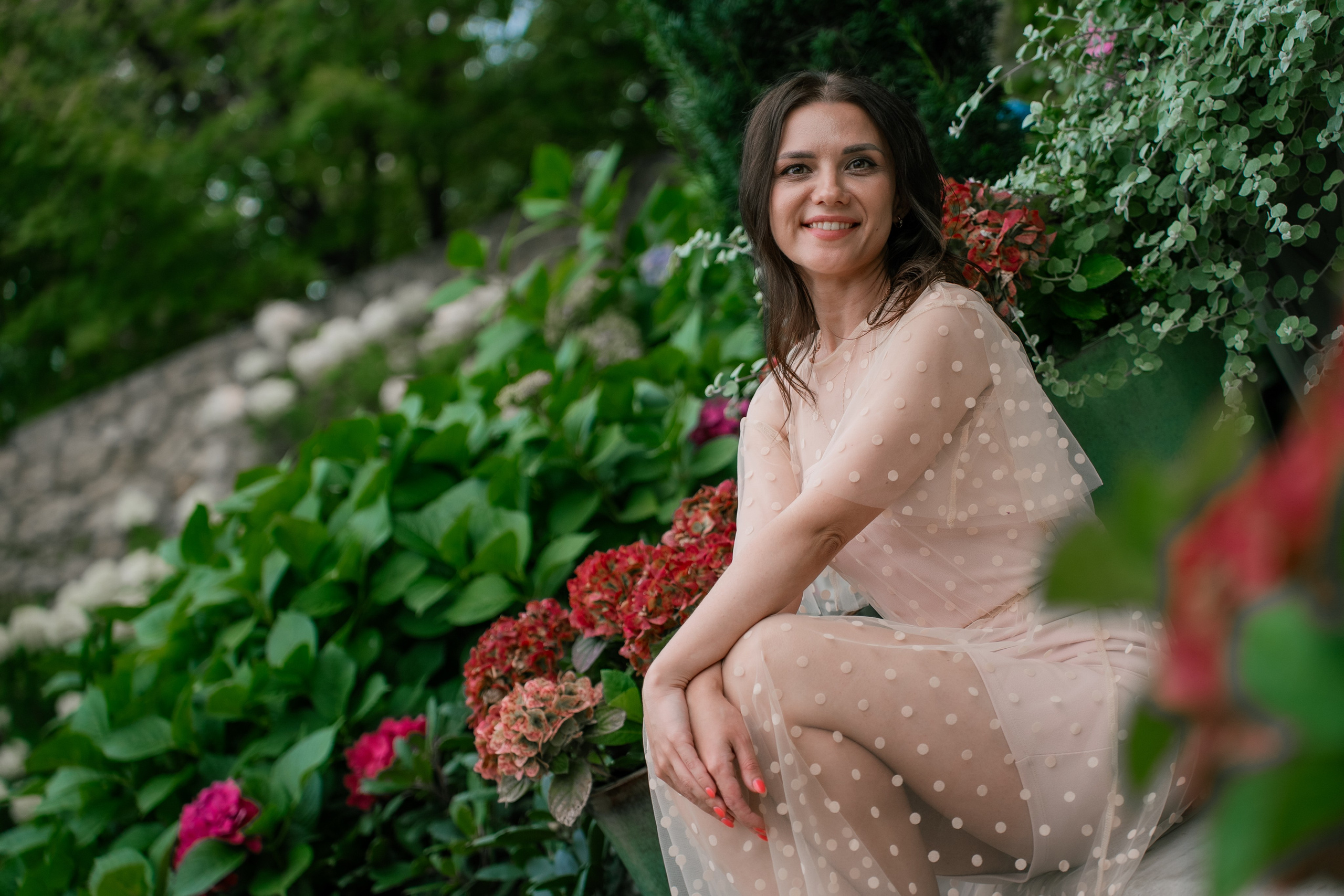 Фотосеся індивідуальна в гортензіях. Сімейний фотограф Київ Наталія Шкаврон