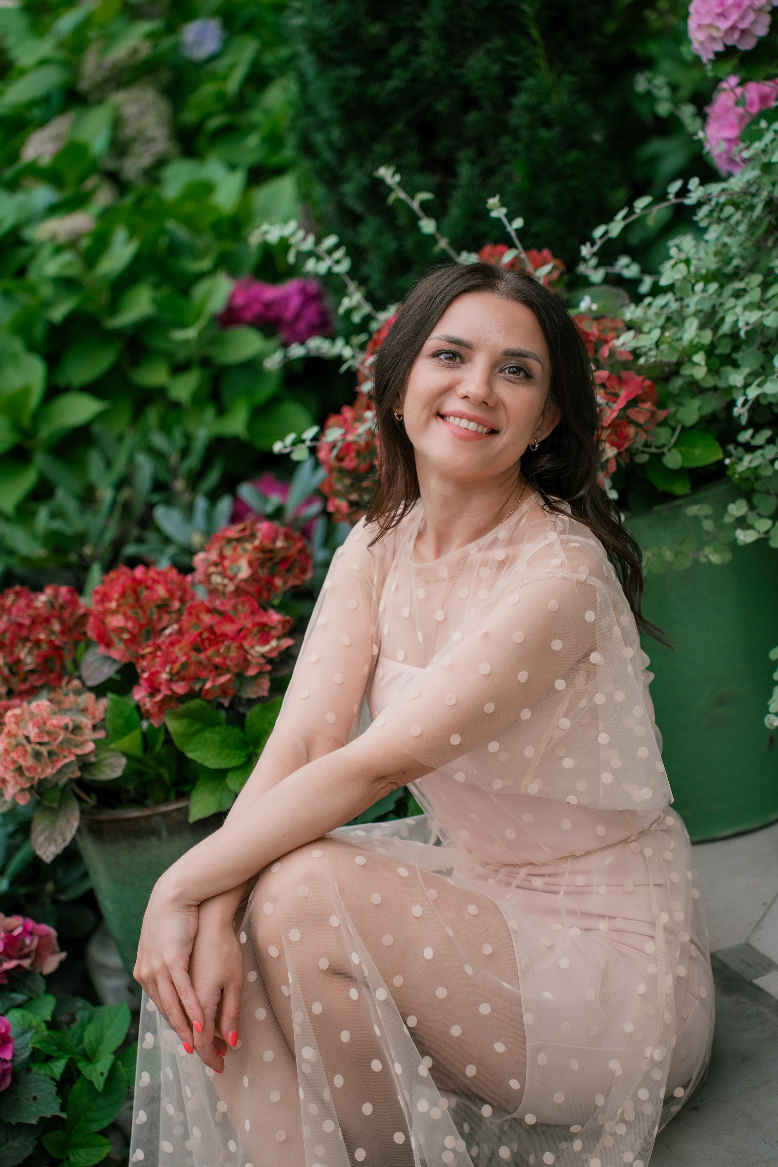 Фотосеся індивідуальна в гортензіях. Сімейний фотограф Київ Наталія Шкаврон