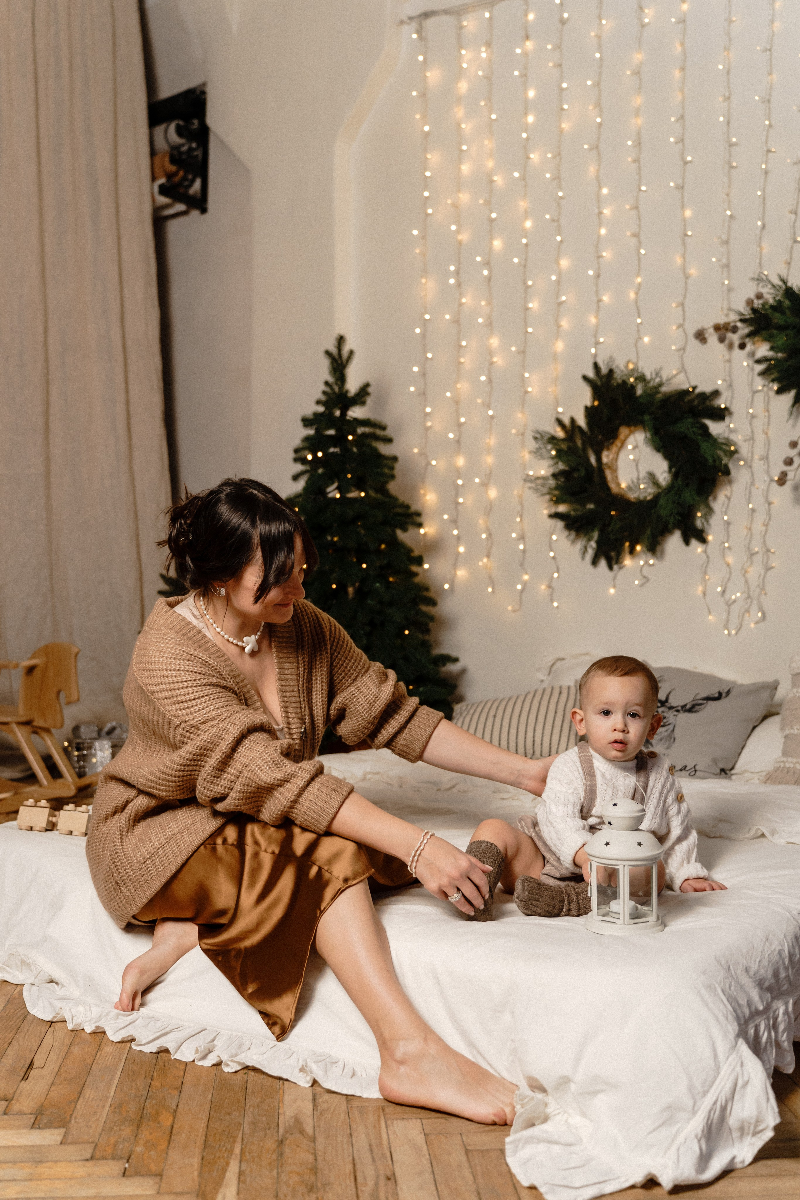 Новорічна фотосесія мами та сина. Family photographer in Kiev Natalia Shkavron